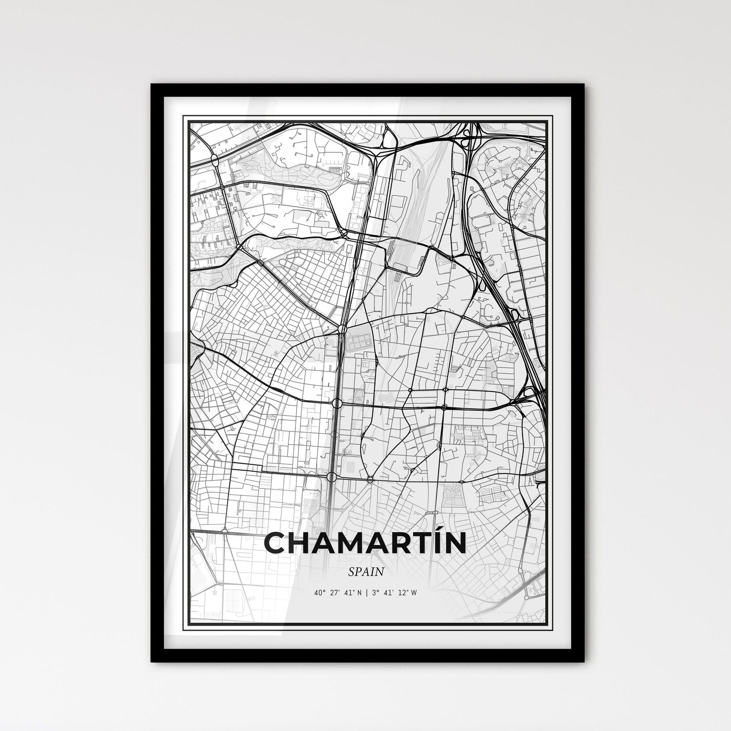 Chamartín Spain - Scandinavian Style City Map for Modern Home Decor