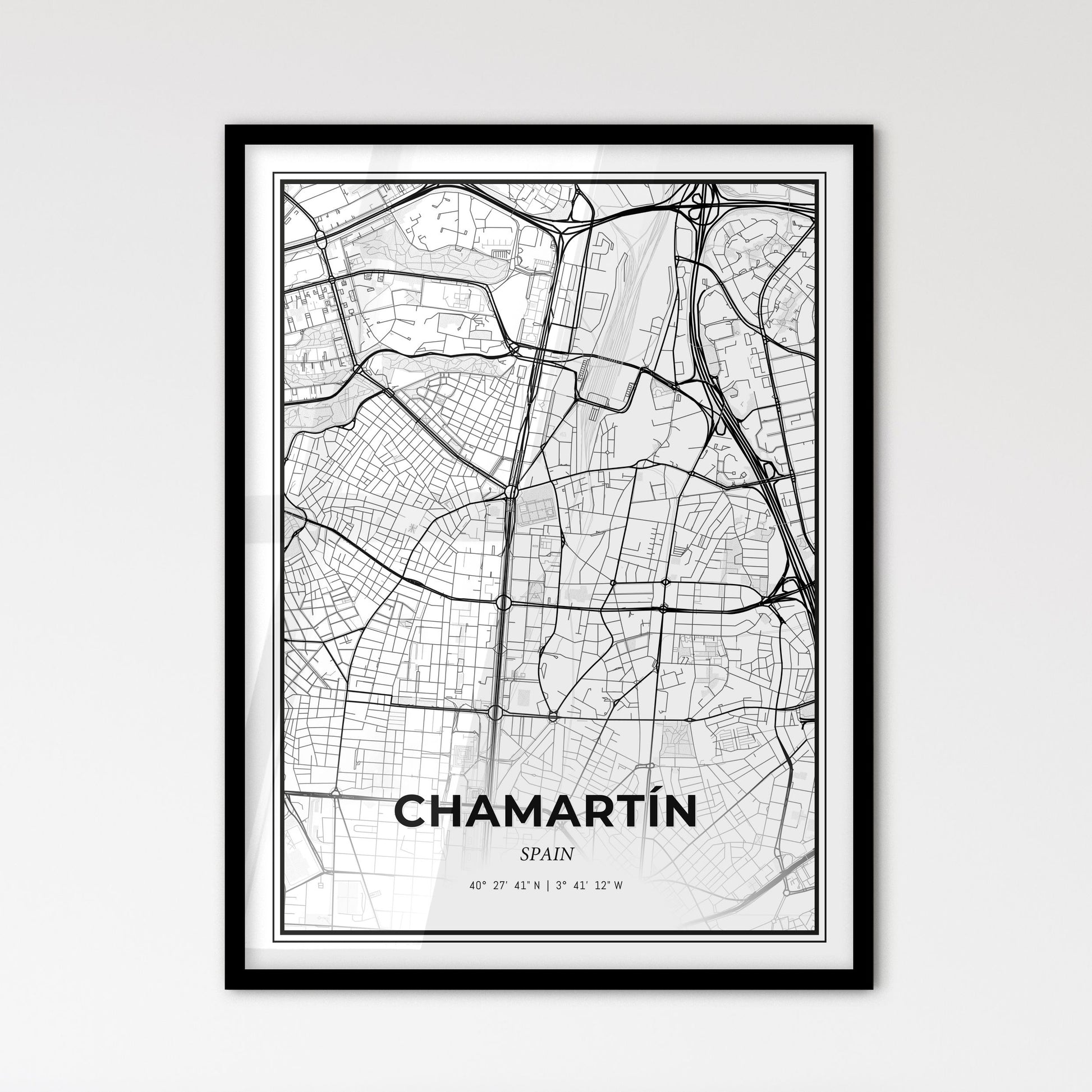 Chamartín Spain - Scandinavian Style City Map for Modern Home Decor