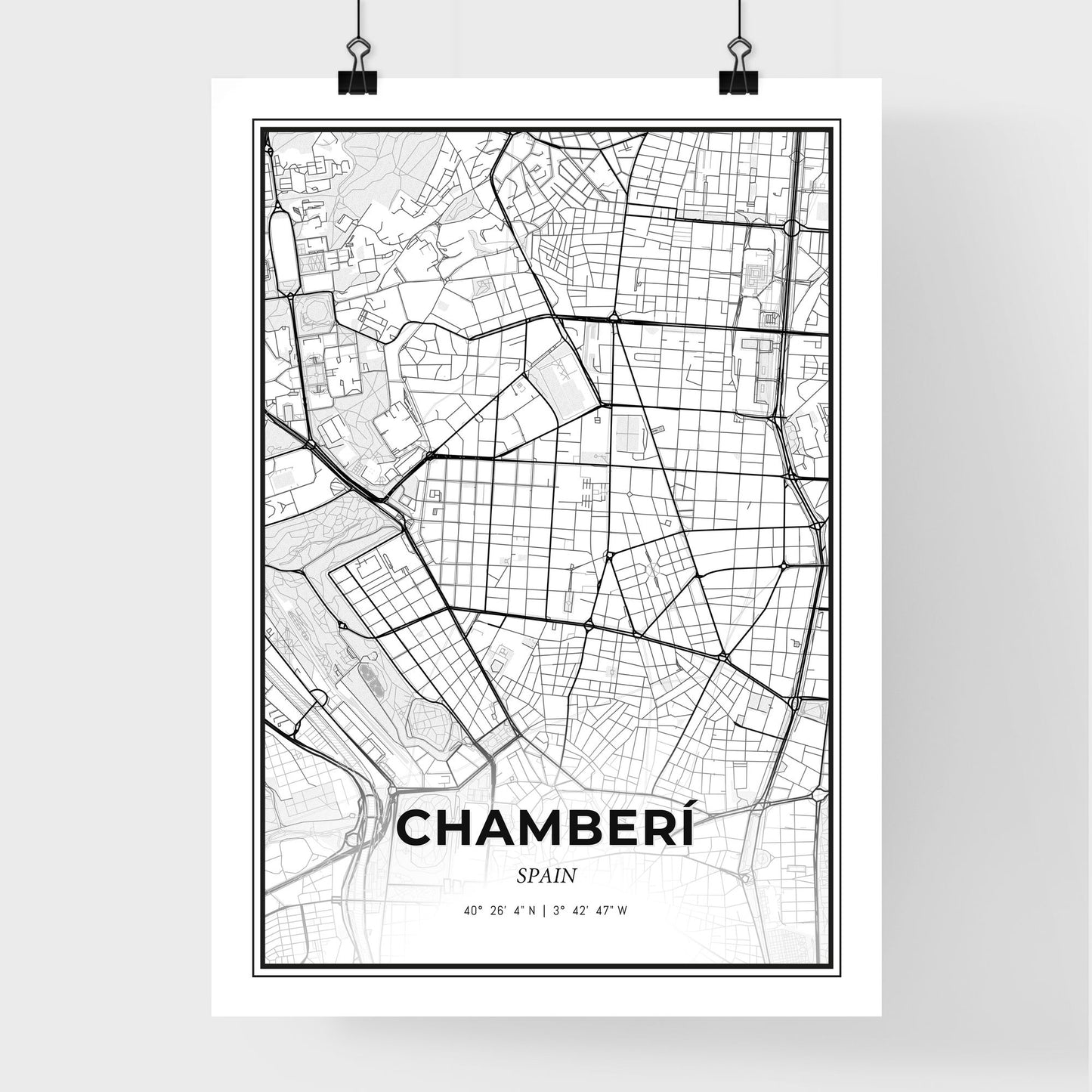 Chamberí Spain - Premium City Map Poster