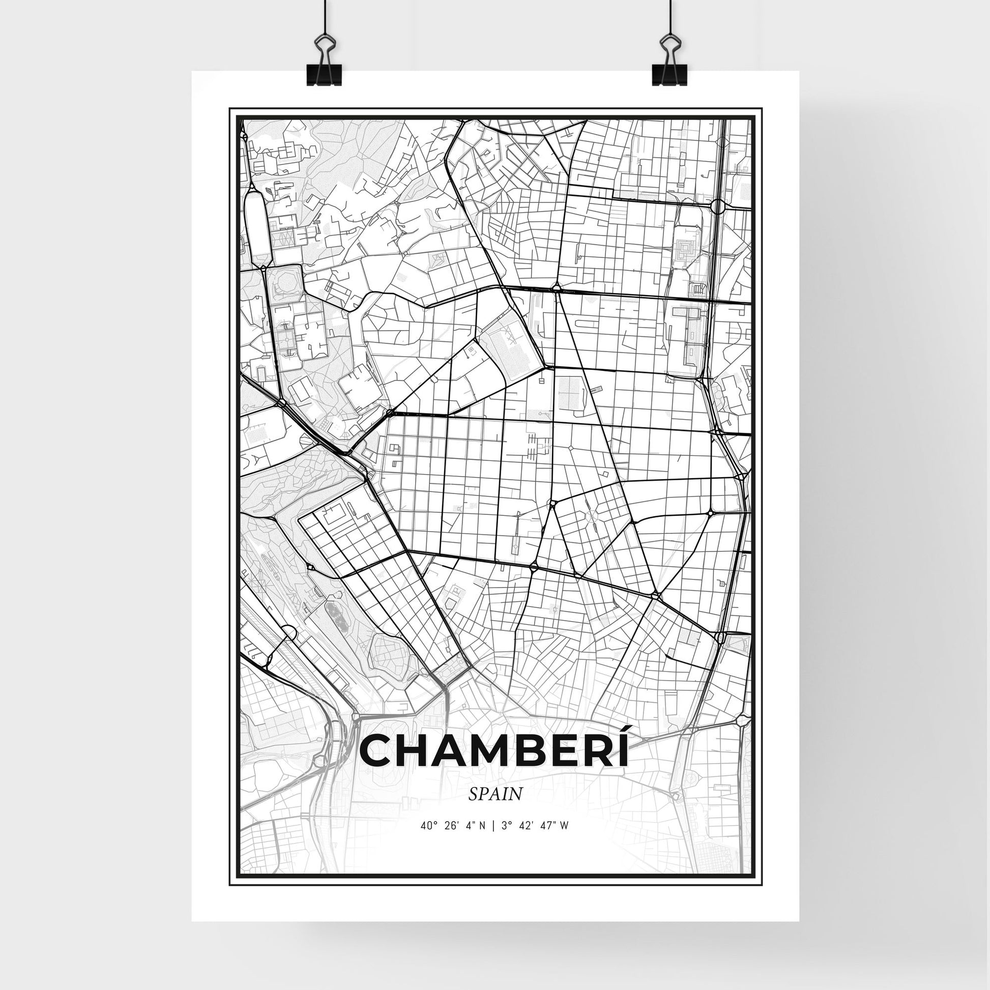 Chamberí Spain - Premium City Map Poster