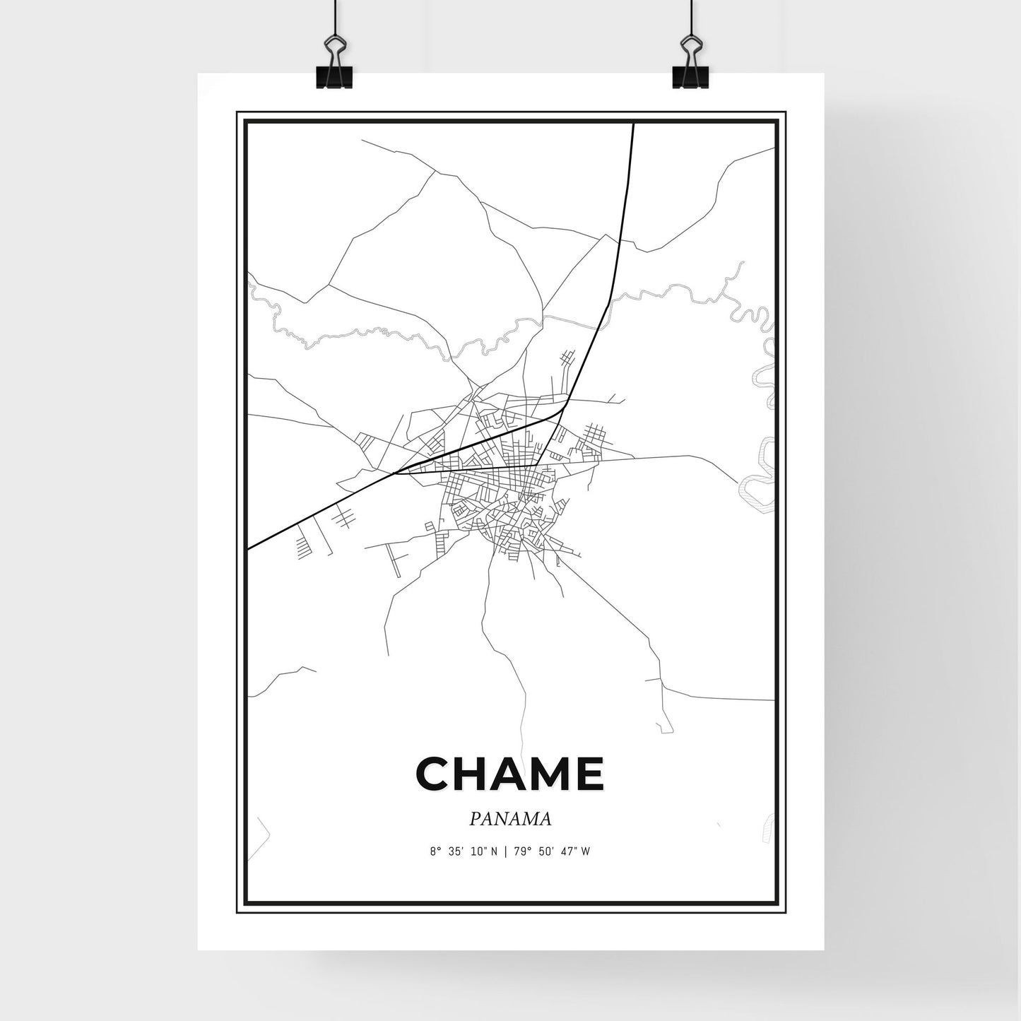 Chame Panama - Premium City Map Poster