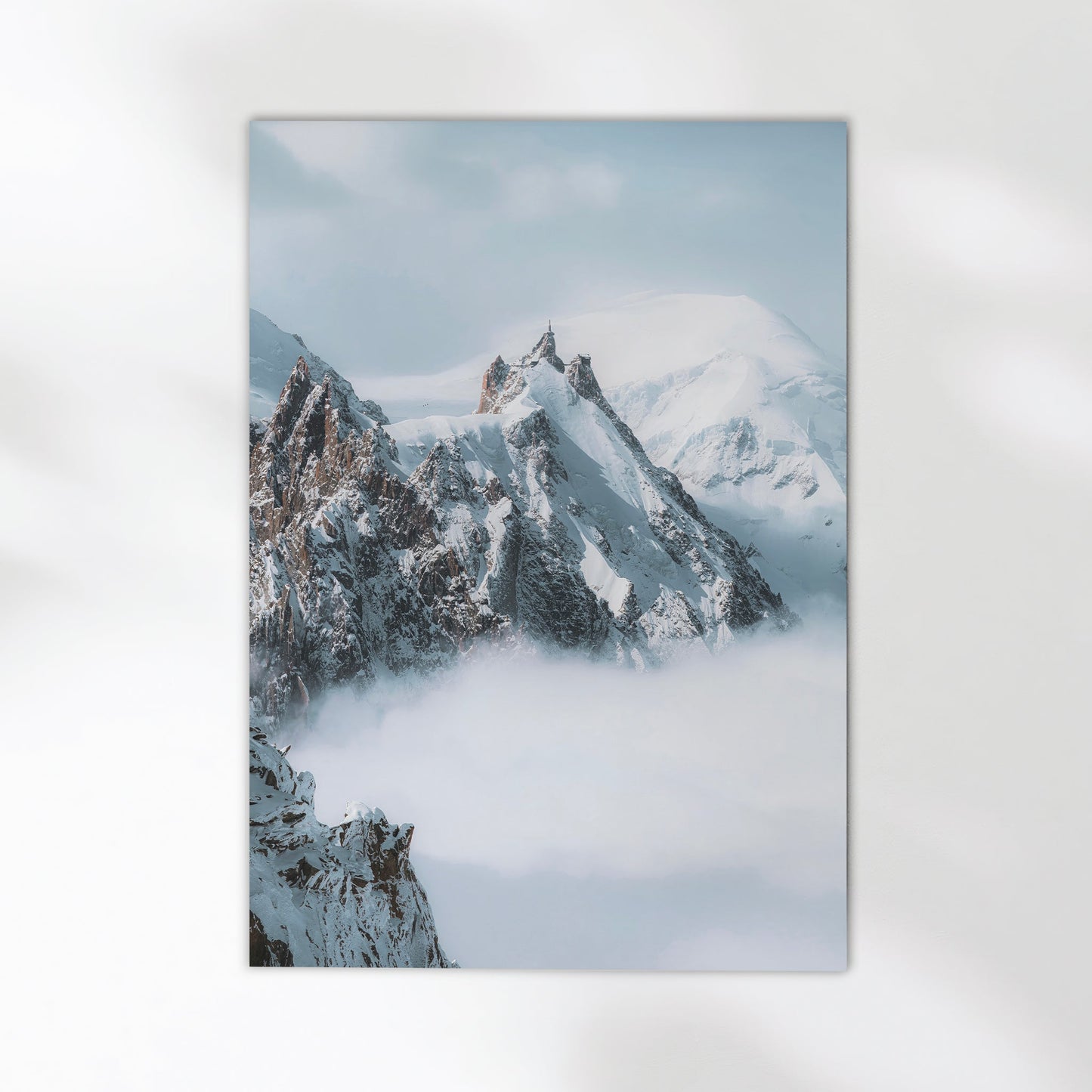 Aiguille du Midi Print - Stunning Winter Mountain Scene in Chamonix