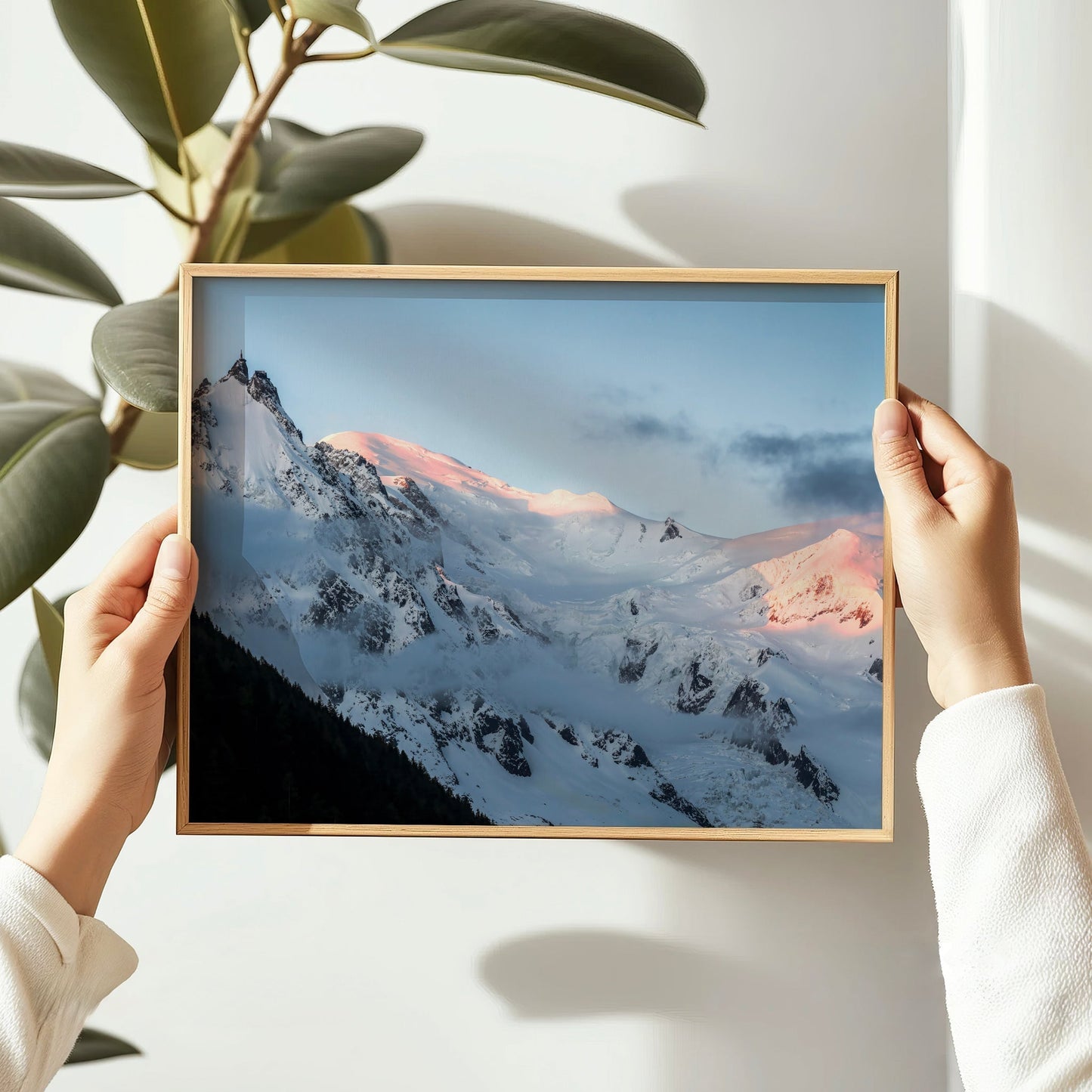 Sunset on the Aiguille du Midi Wall Art - Chamonix Mountain Print