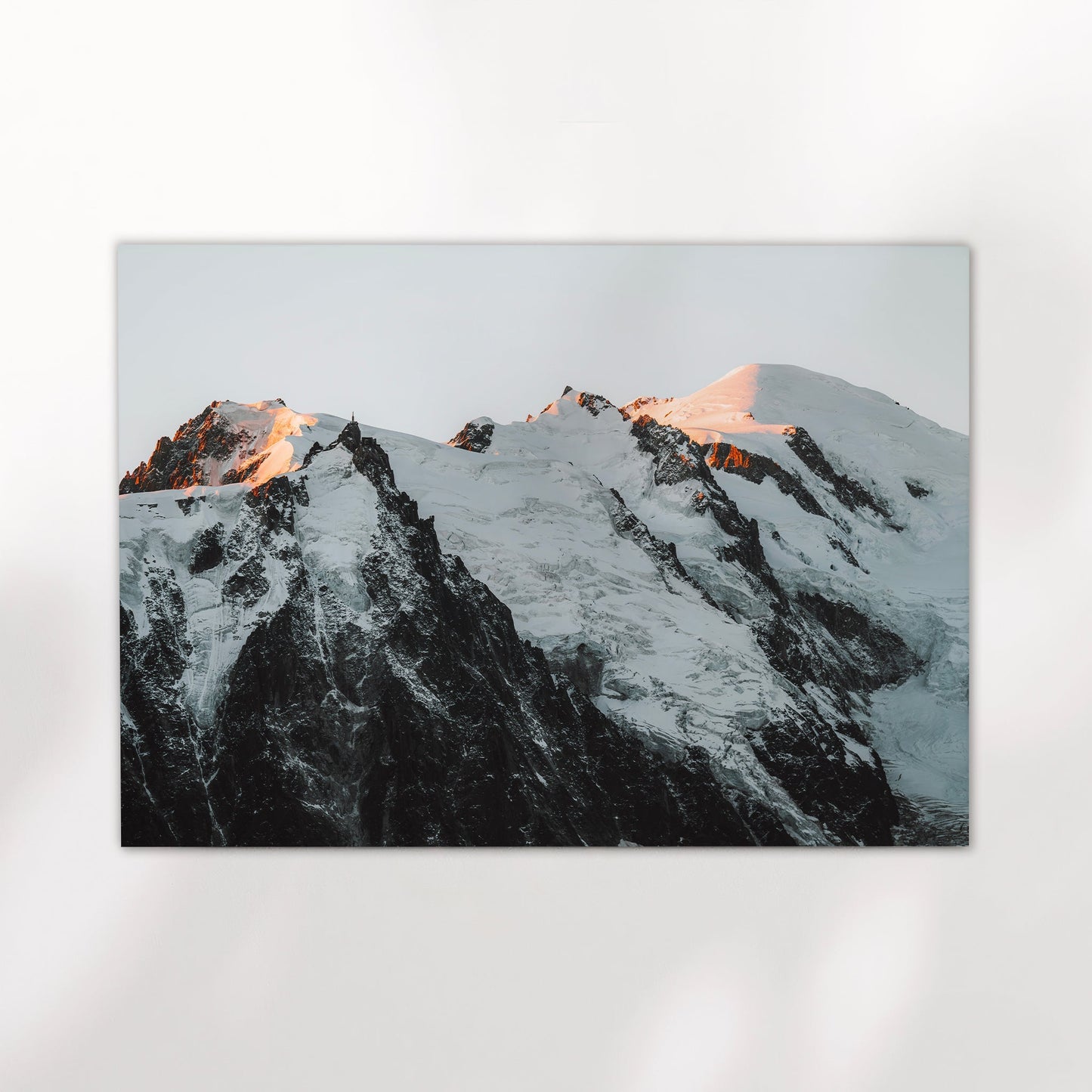 Mont Blanc Massif Wall Art - Sunset Mountain Landscape Print