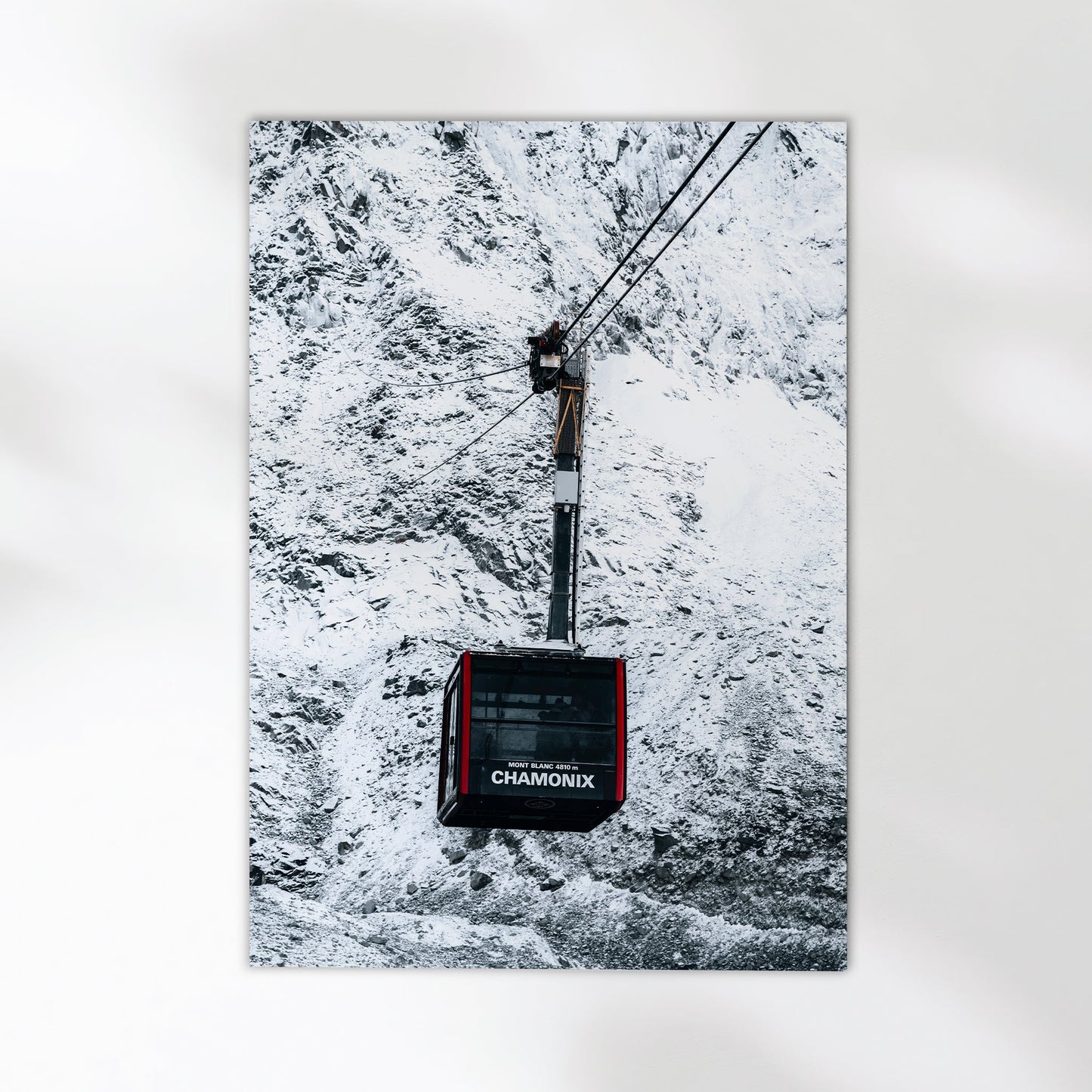 Aiguille du Midi Cable Car Print – Chamonix Alpine Adventure Wall Art