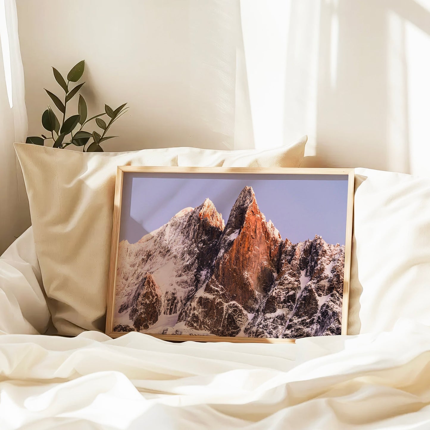 Les Drus Chamonix Wall Art Print | Stunning French Alps Sunset