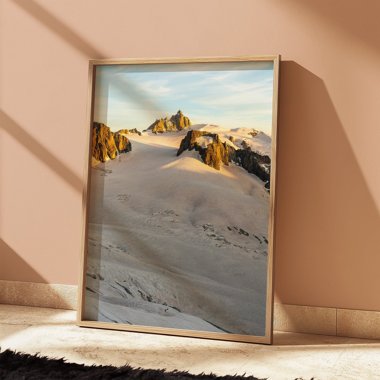 Aiguille du Midi Sunrise Print – Vallée Blanche Alpine Photography Art