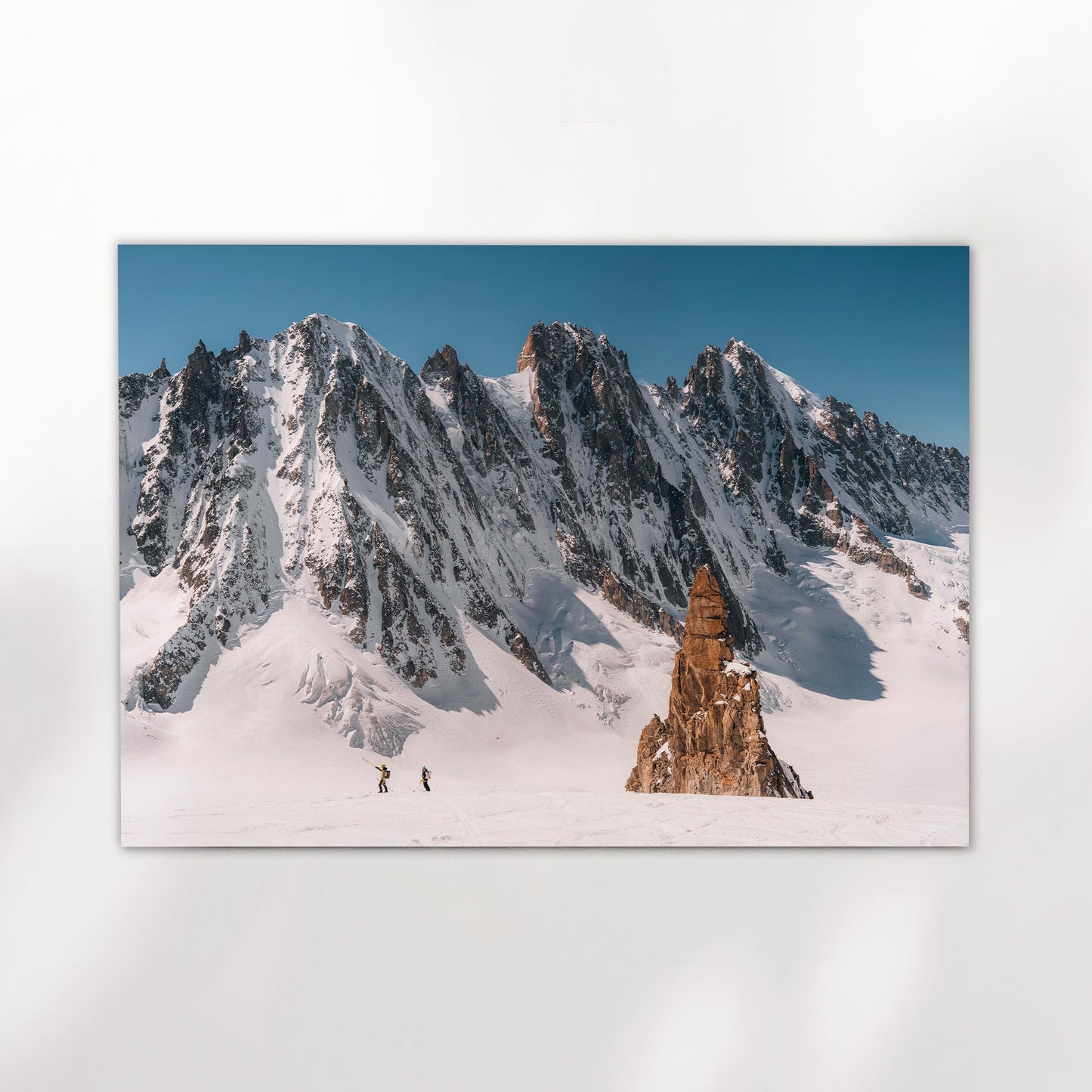 Ski Tourers on Argentière Glacier – Chamonix Alps Wall Art