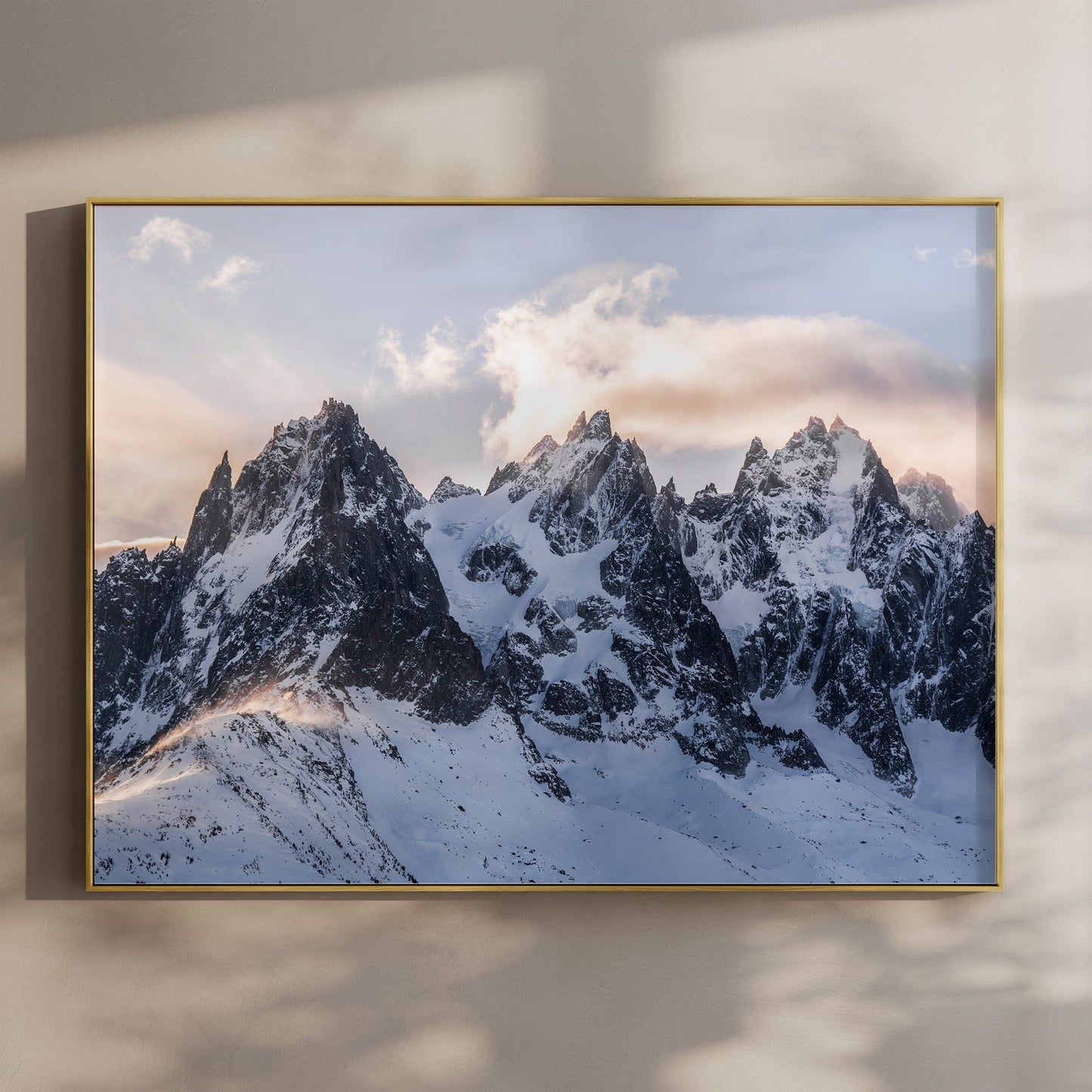 Chamonix Peaks at Sunset – Fine Art Alpine Wall Art Print