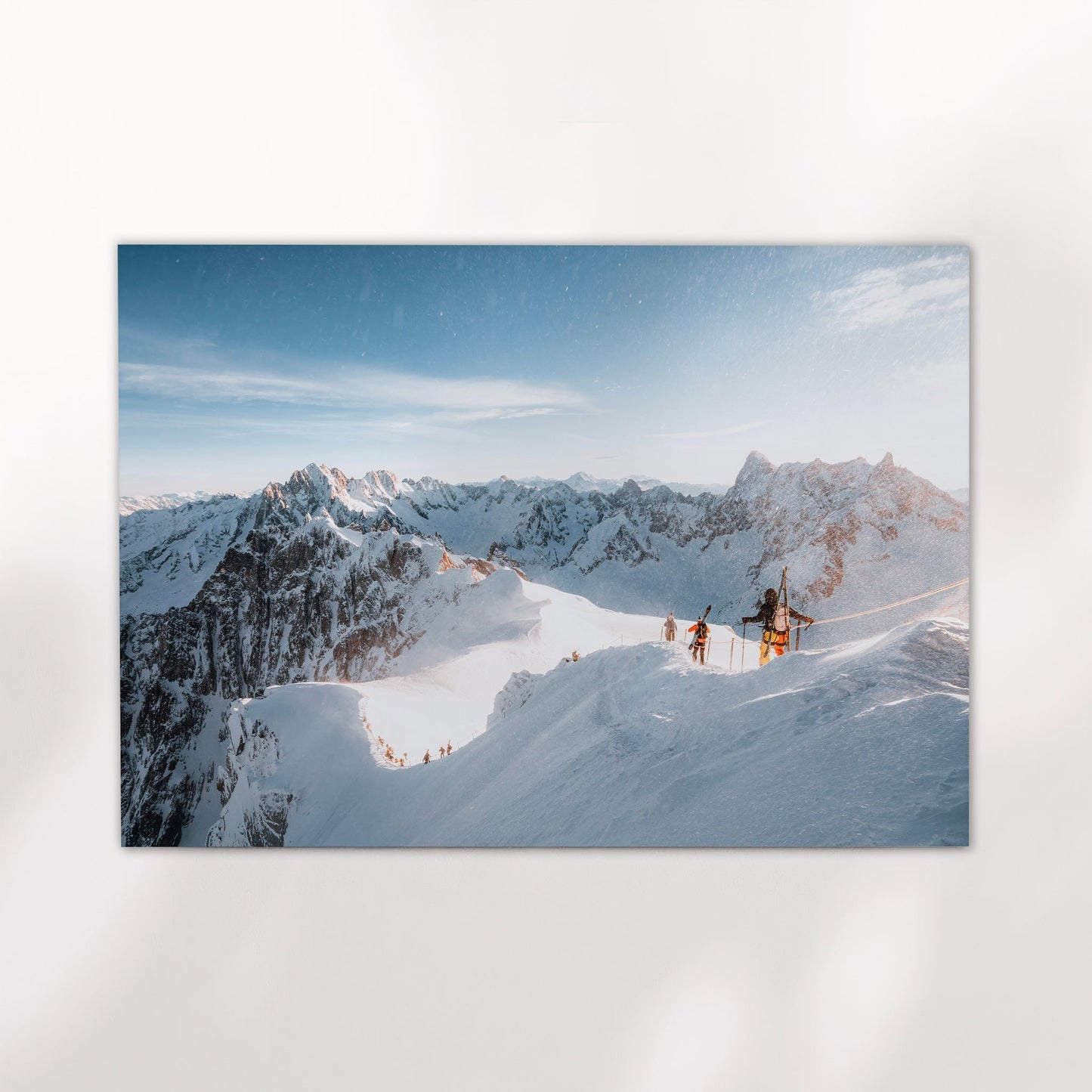 Skiers Descending the Vallée Blanche | Chamonix Wall Art