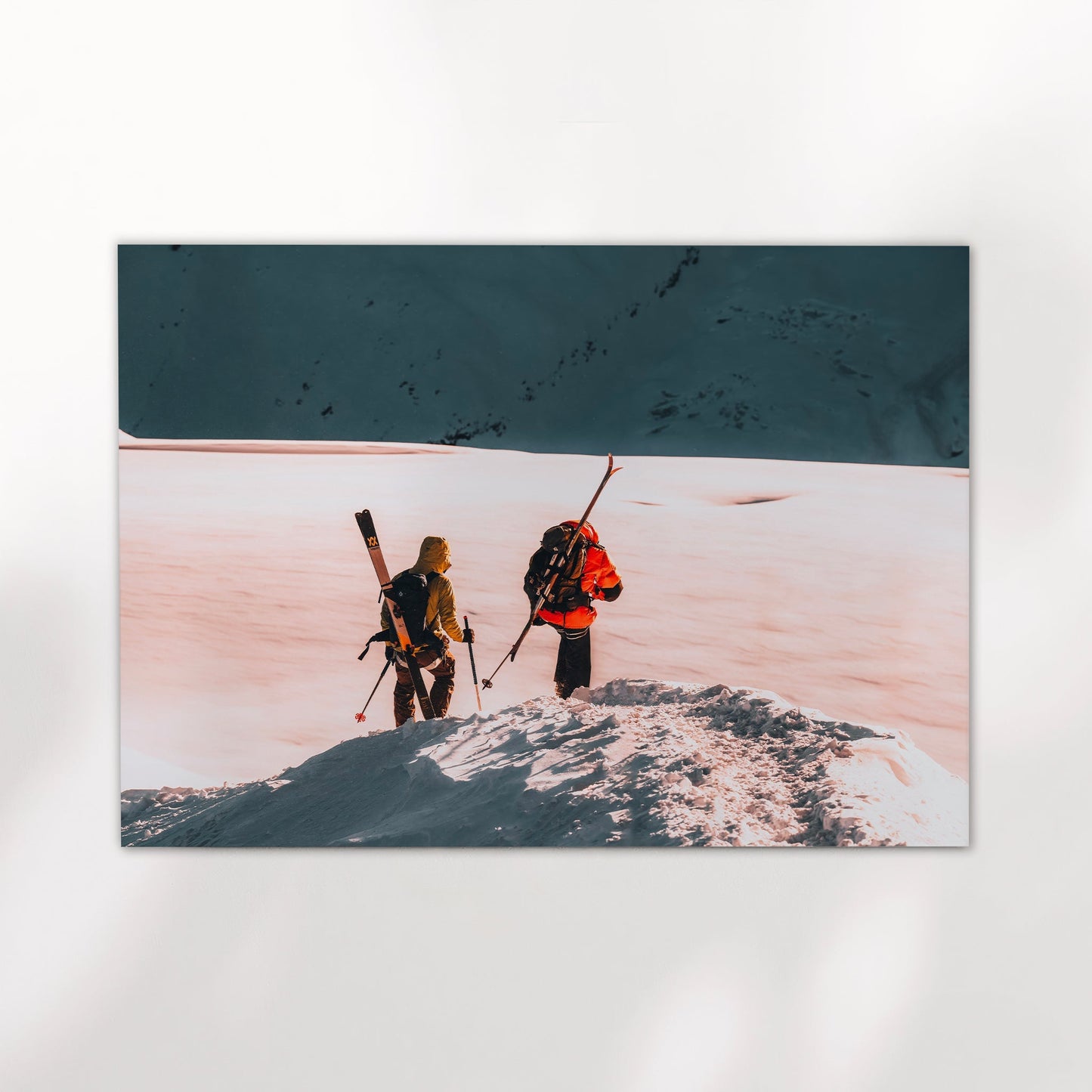 Skiers on the Midi Arête - Chamonix Wall Art Print | Adventure Photography