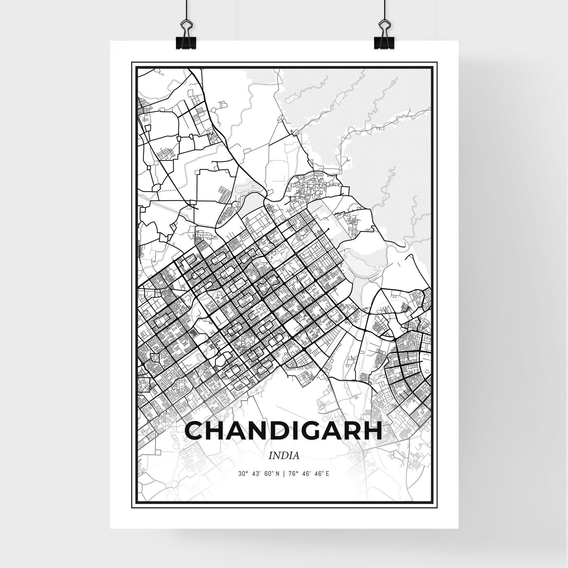 Chandigarh India - Premium City Map Poster