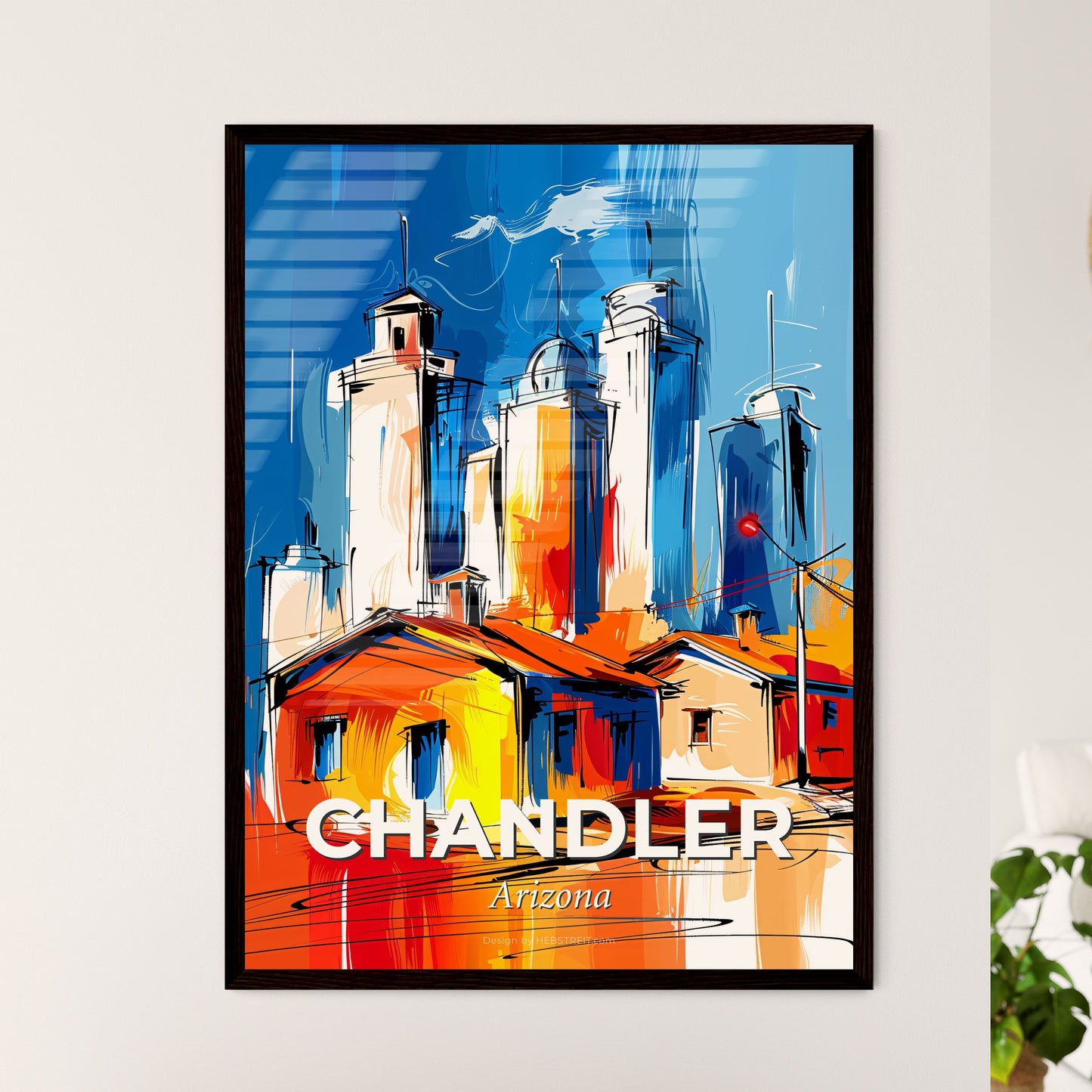 Vibrant Chandler, Arizona - A Painting Of A City