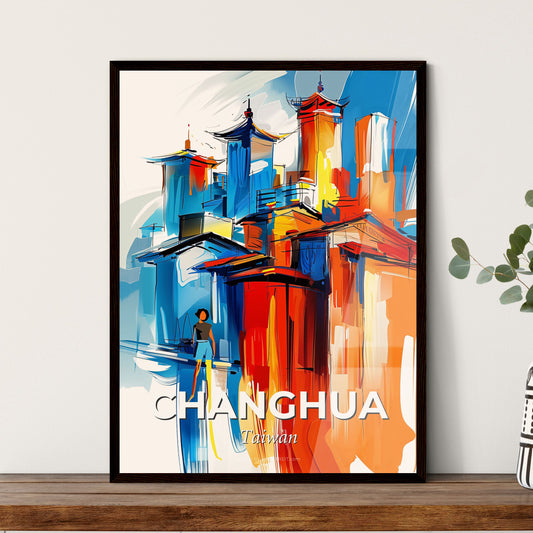 Vibrant Changhua, Taiwan - A Painting Of A City