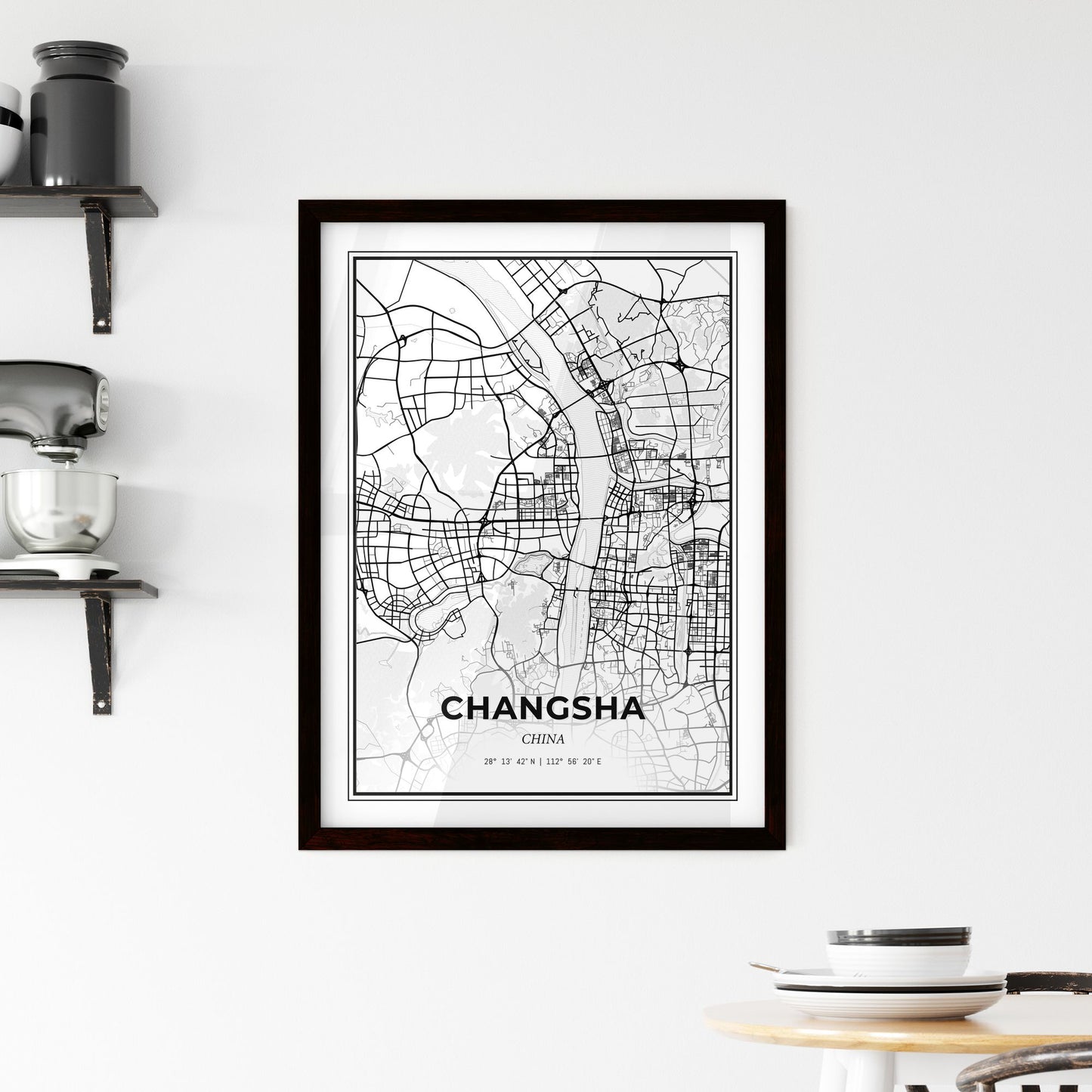 Changsha China - Minimal City Map