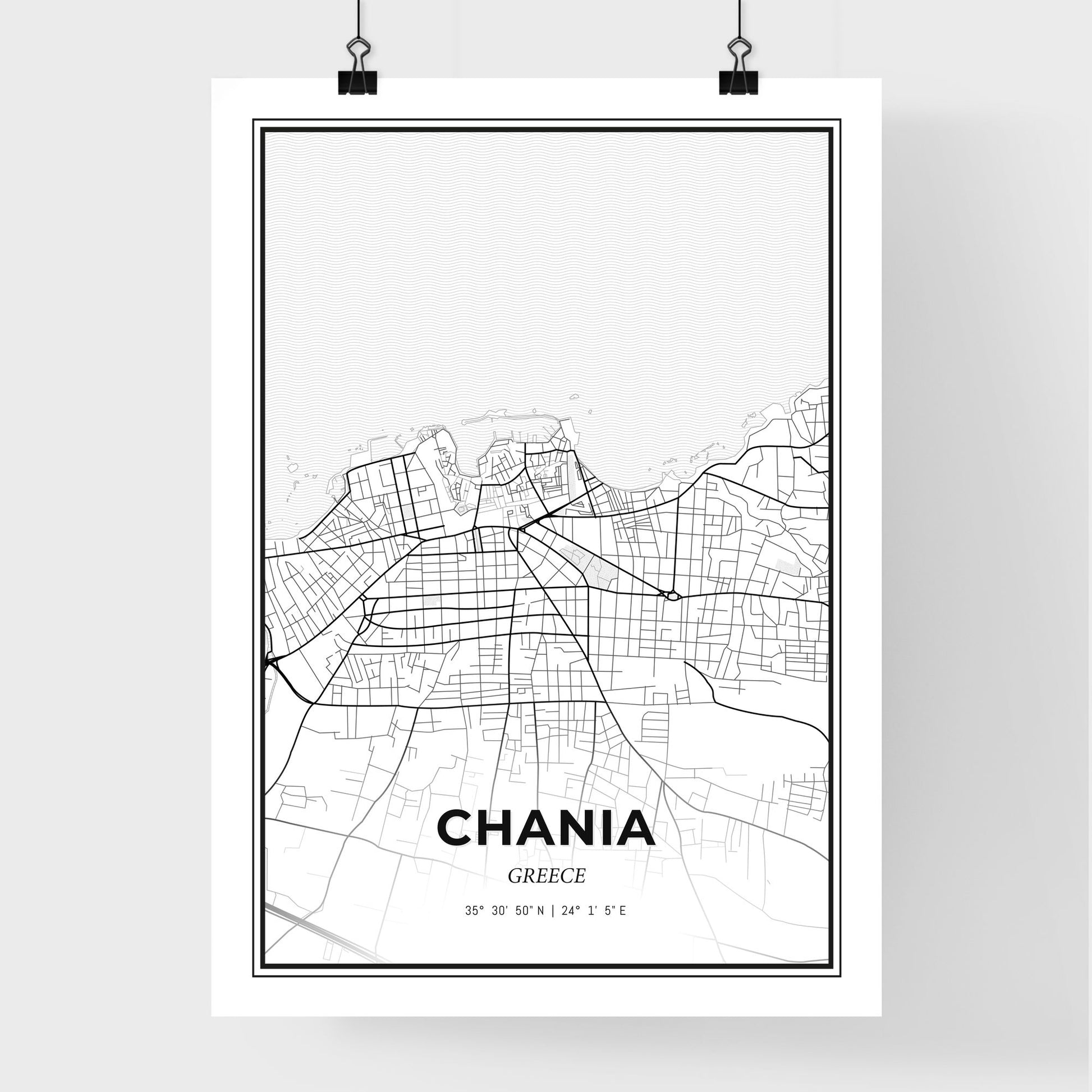  Chania Greece - Premium City Map Poster