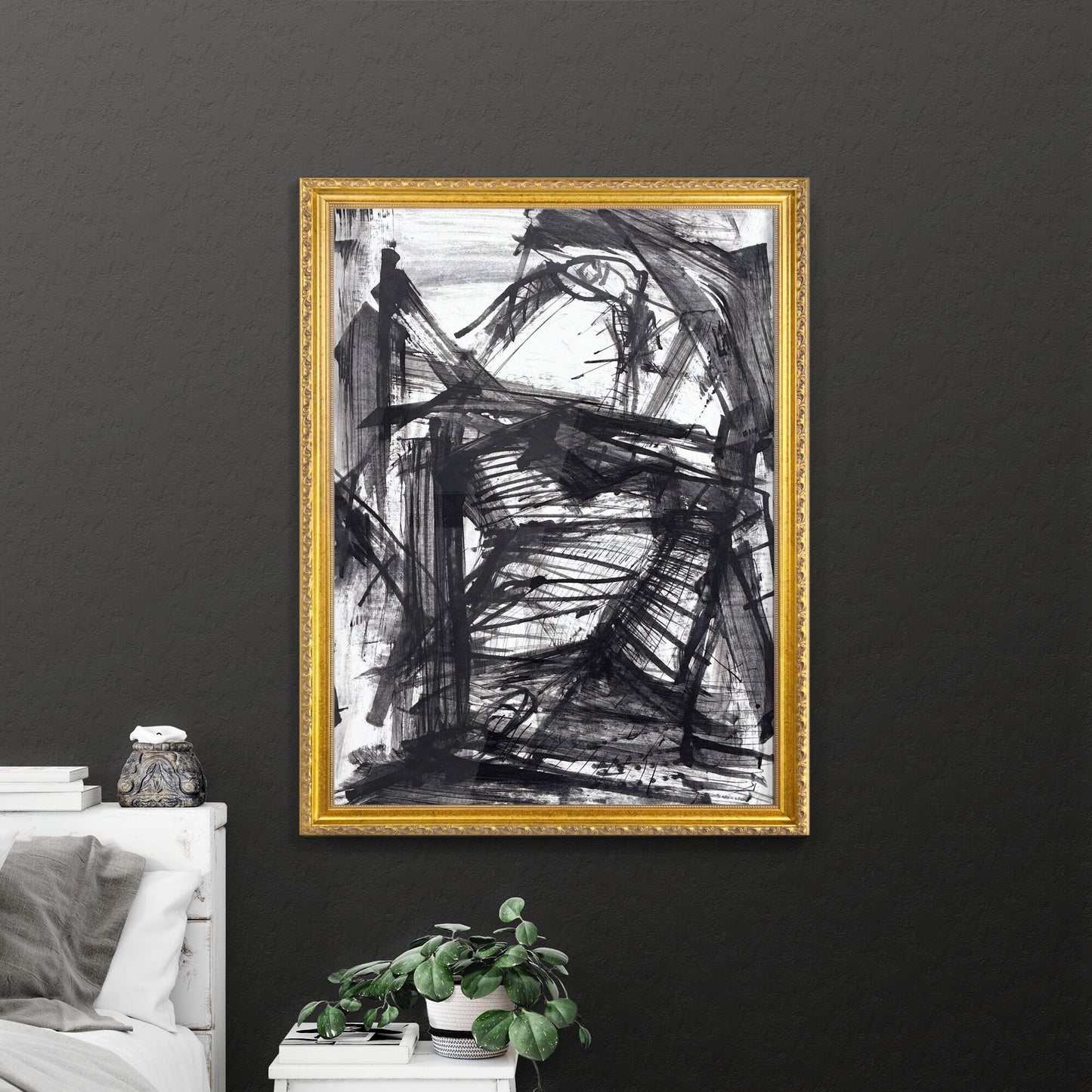 Chaos and Clarity: An Inner Struggle Captured in Monochrome