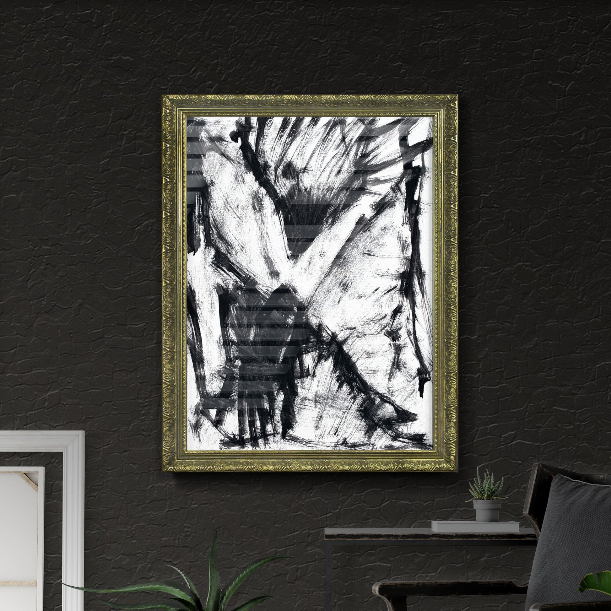 Chaos in Monochrome: The Dance of Shadow and Form