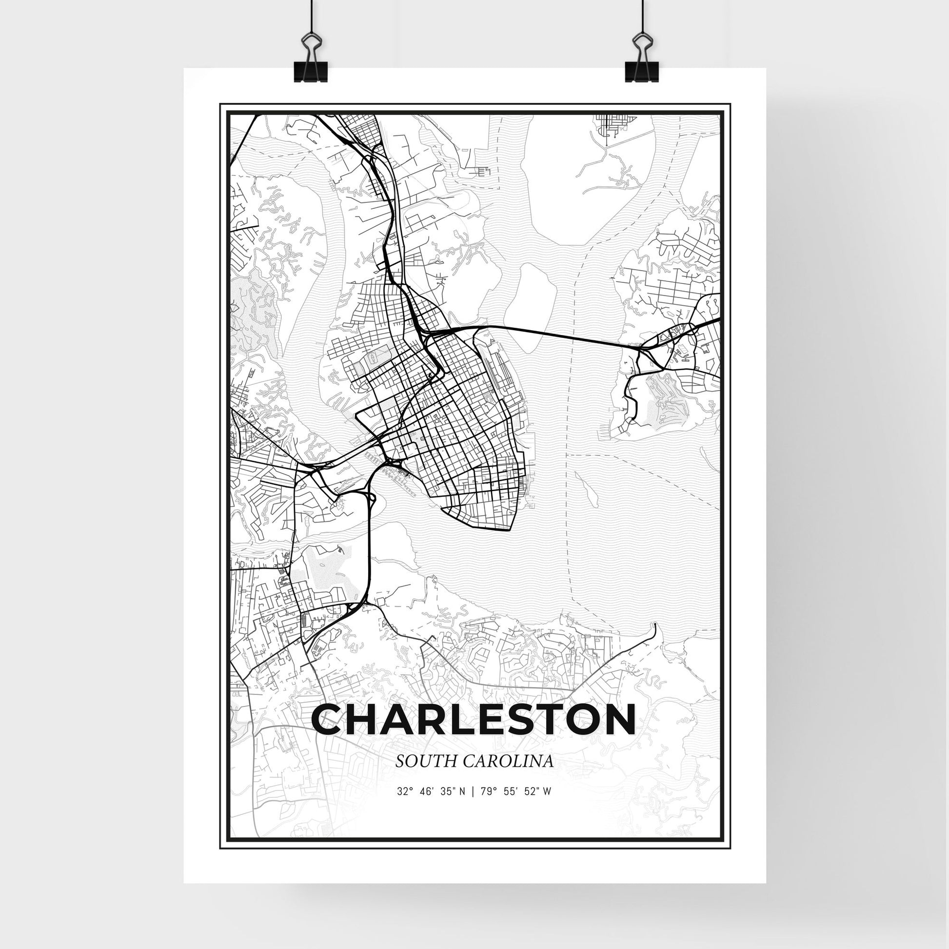 Charleston South Carolina - Premium City Map Poster