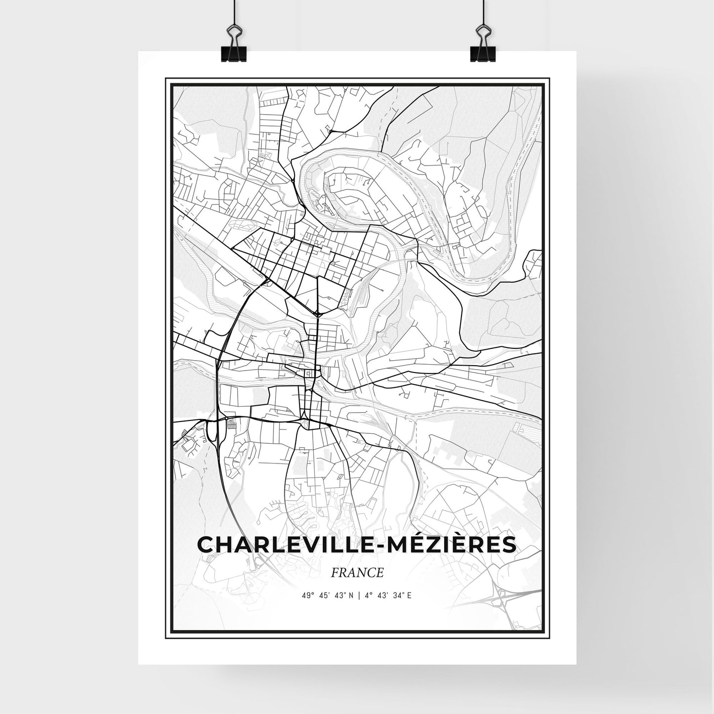 Charleville-Mézières France - Premium City Map Poster