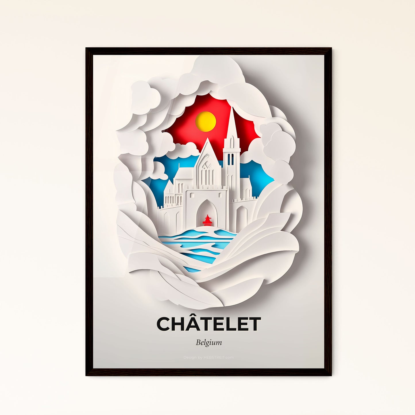 Vivid Châtelet, Belgium - a paper cut of a castle in the sky