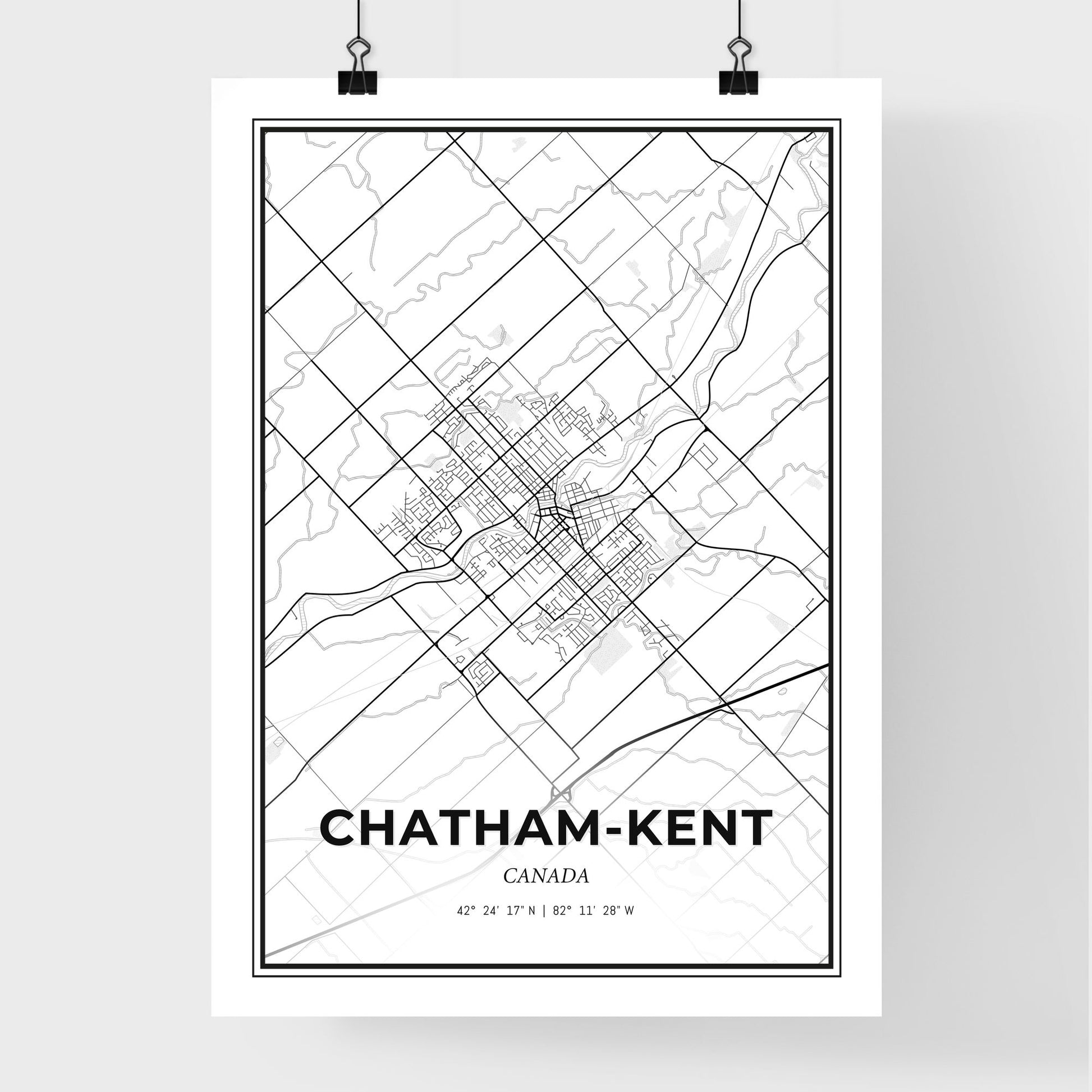 Chatham-Kent Canada - Premium City Map Poster