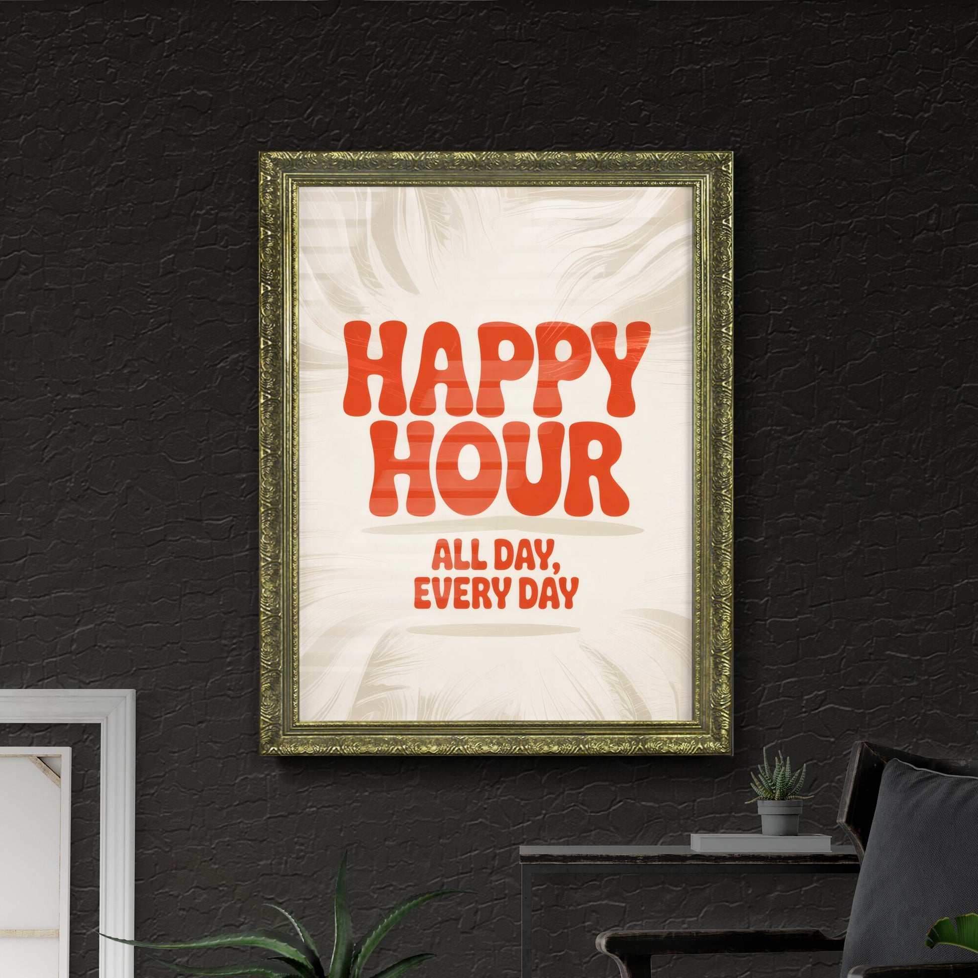 Cheerful Happy Hour Promotion: Enjoy All Day, Every Day for Endless Fun and Relaxation.