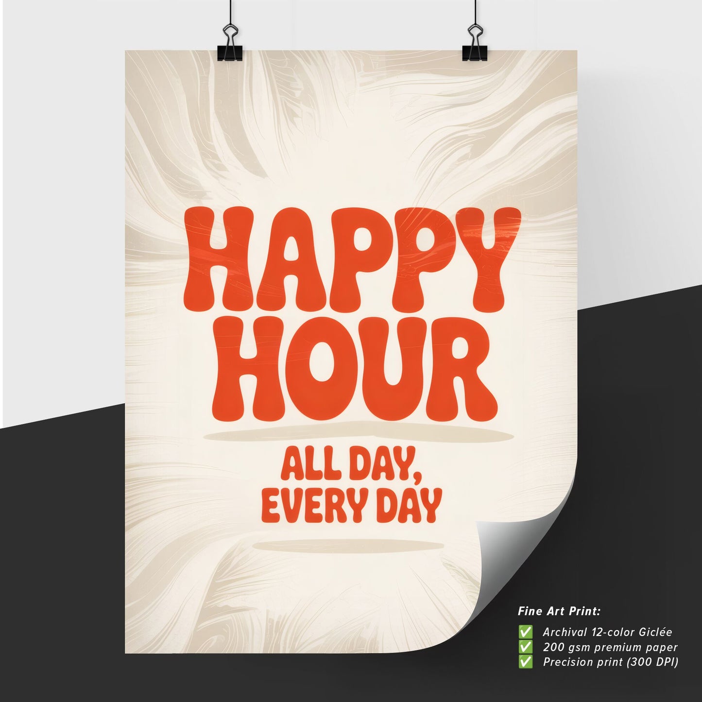 Cheerful Happy Hour Promotion: Enjoy All Day, Every Day for Endless Fun and Relaxation.