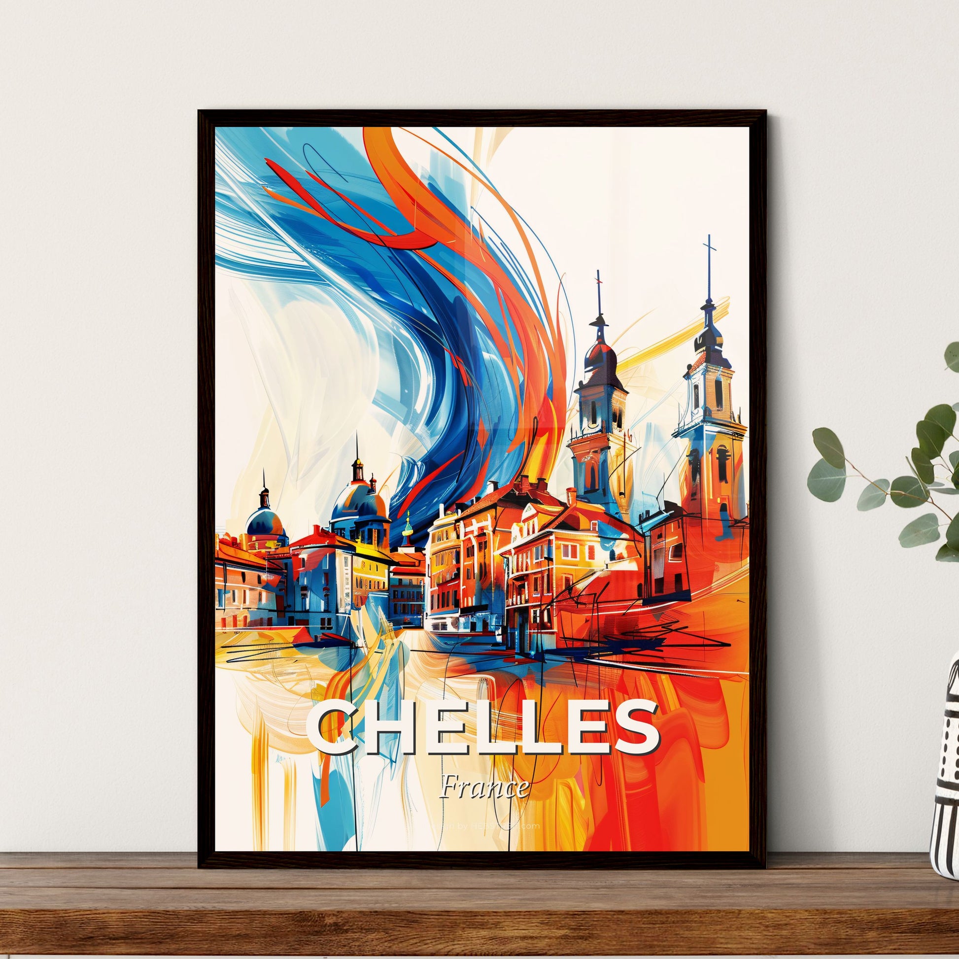 Vibrant Chelles, France - A Painting Of A City