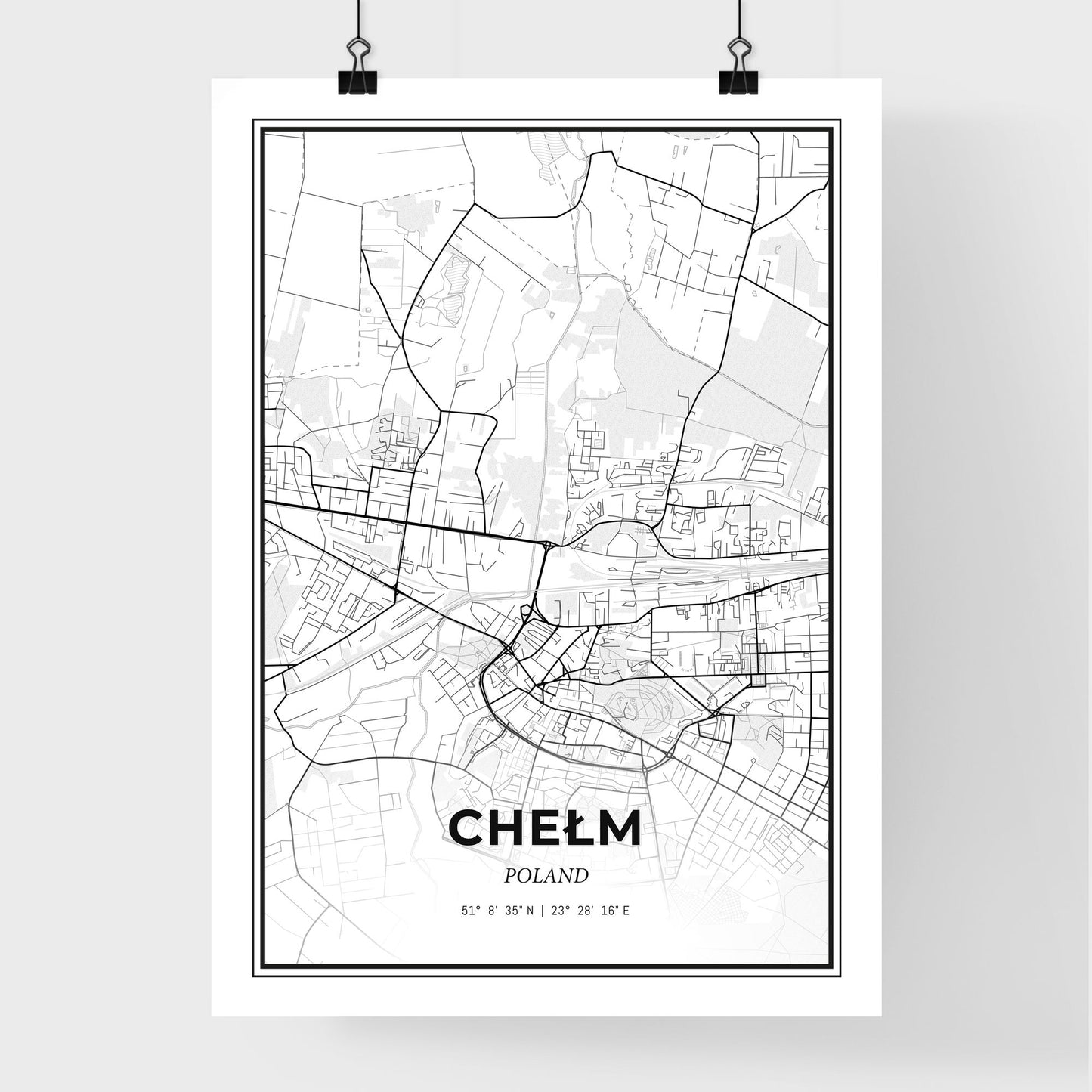 Chełm Poland - Premium City Map Poster