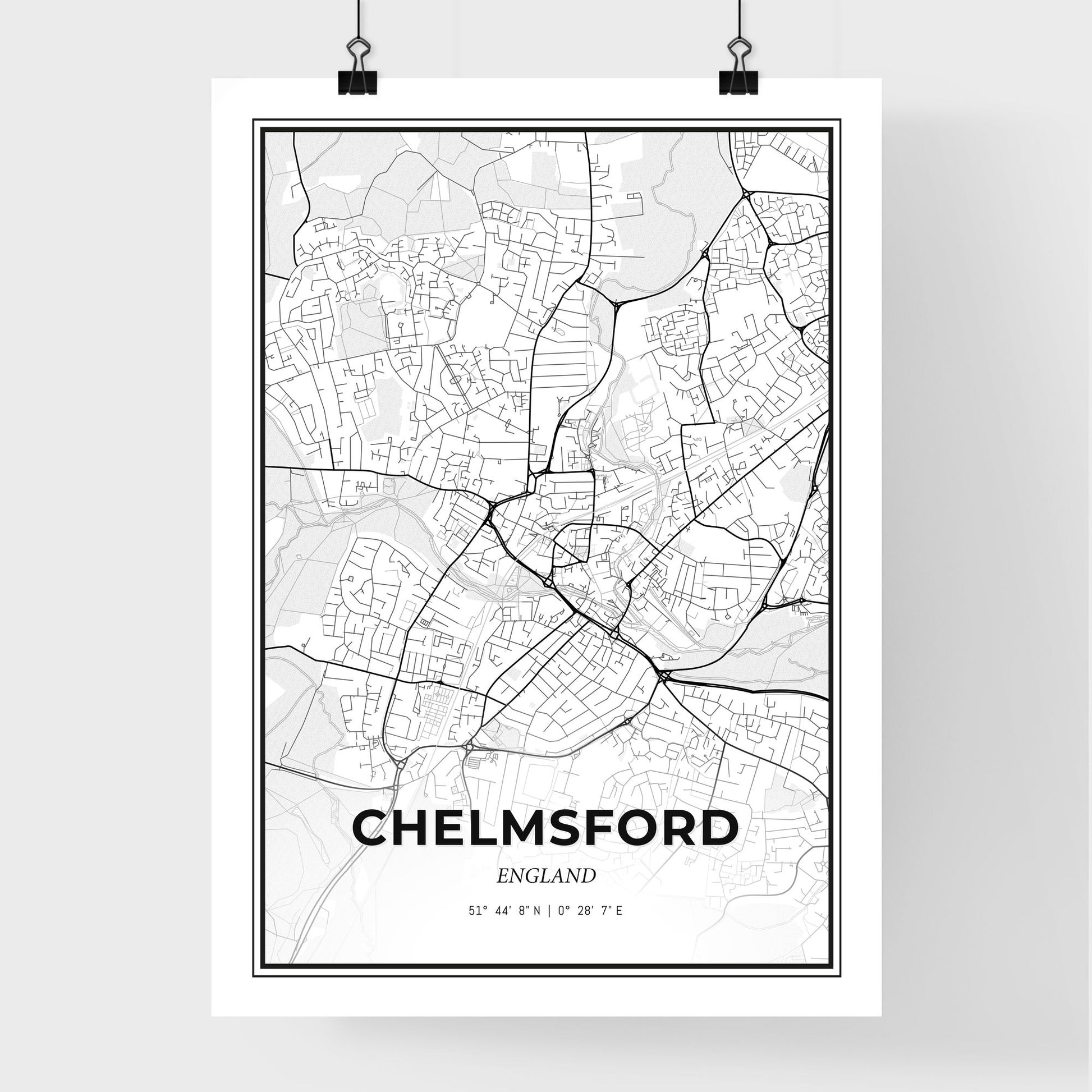 Chelmsford England - Premium City Map Poster