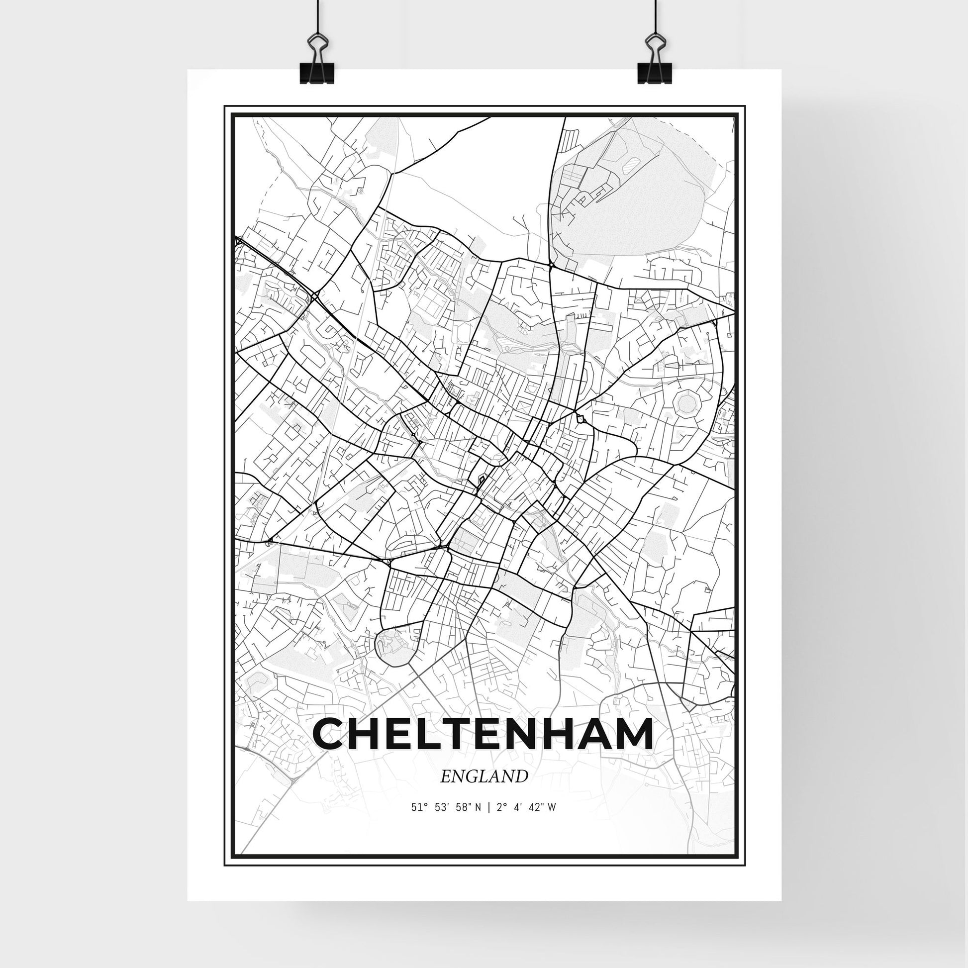 Cheltenham England - Premium City Map Poster