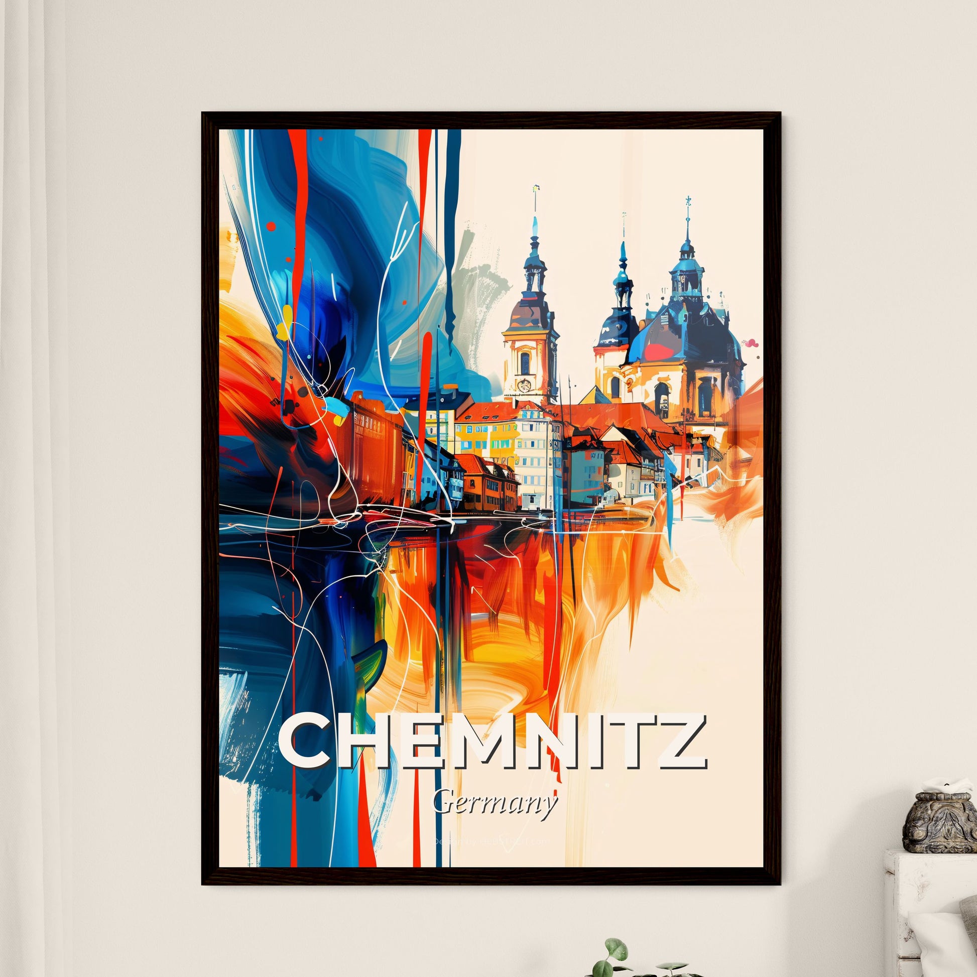 Vibrant Chemnitz, Germany - A Painting Of A City