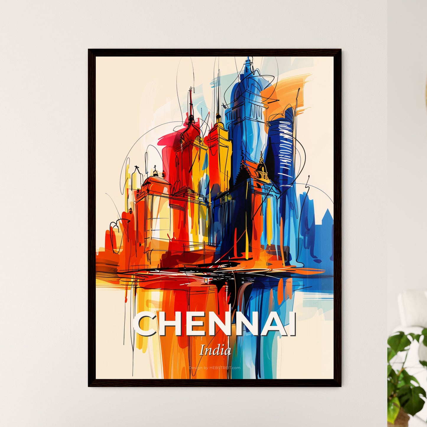 Vibrant Chennai, India - A Colorful Cityscape With Many Buildings