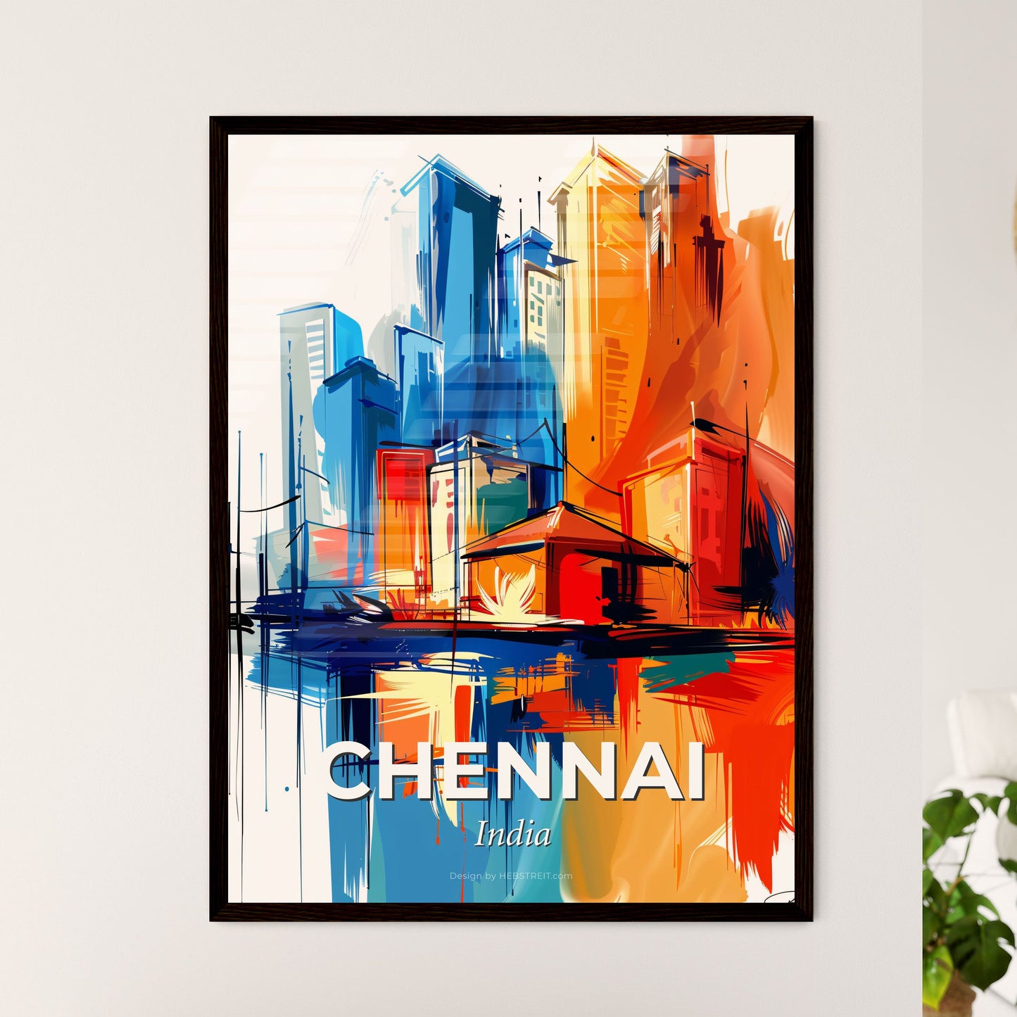 Vibrant Chennai, India - A Painting Of A City