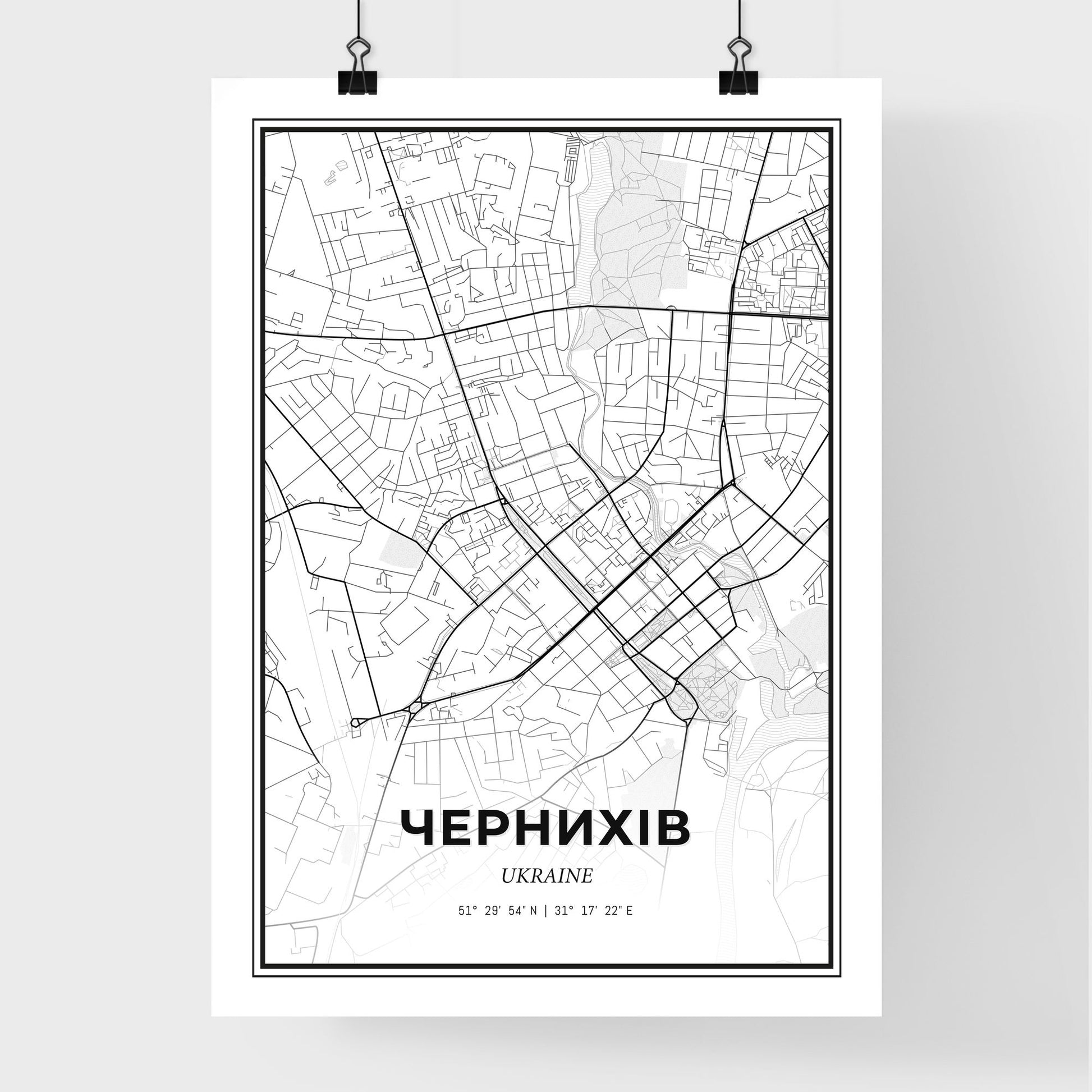 Chernihiv Ukraine - Premium City Map Poster