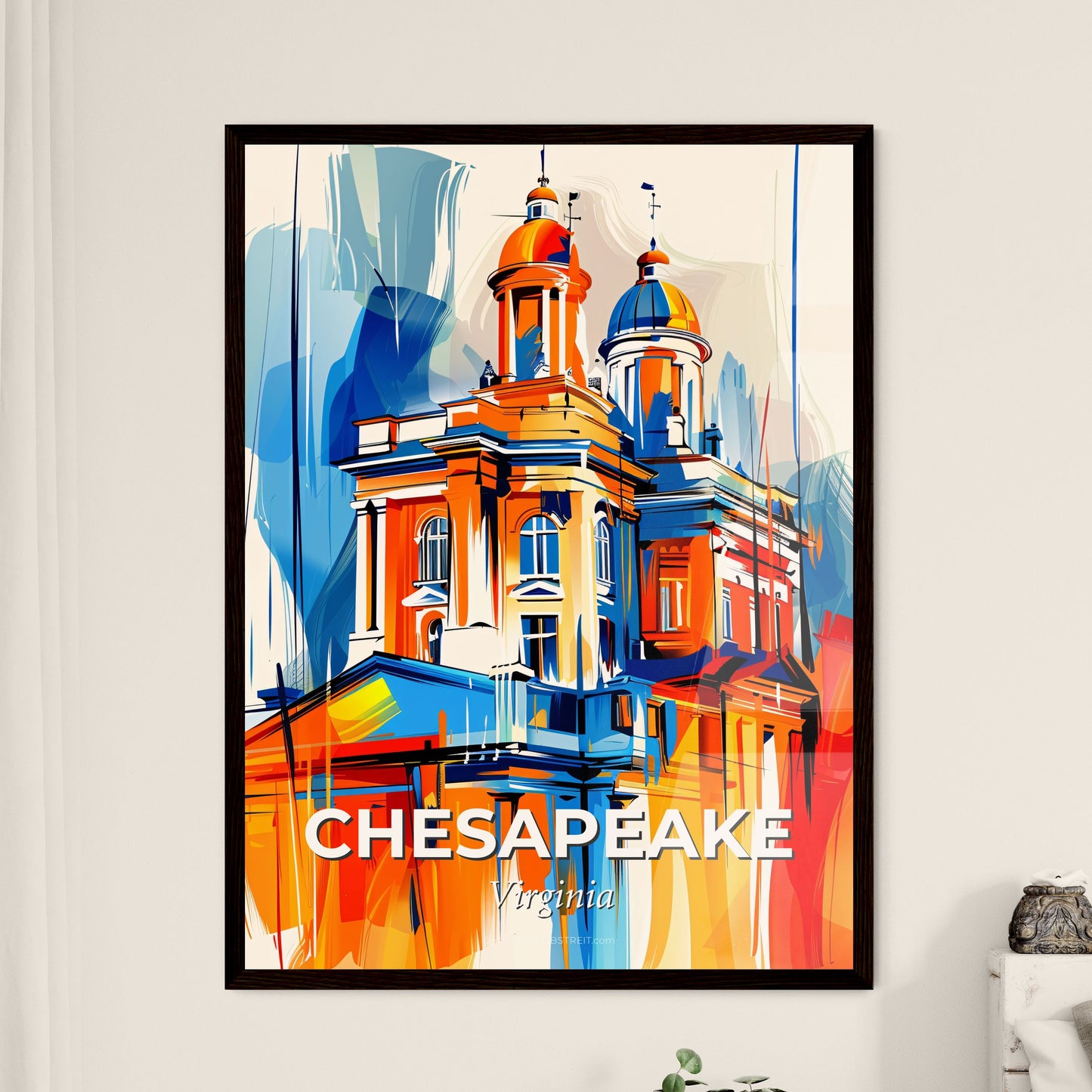 Vibrant Chesapeake, Virginia - A Colorful Building With A Dome On Top