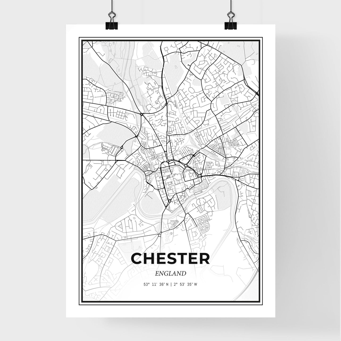 Chester England - Premium City Map Poster