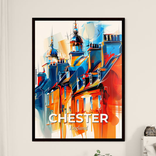 Vibrant Chester, England - A Painting Of A Building