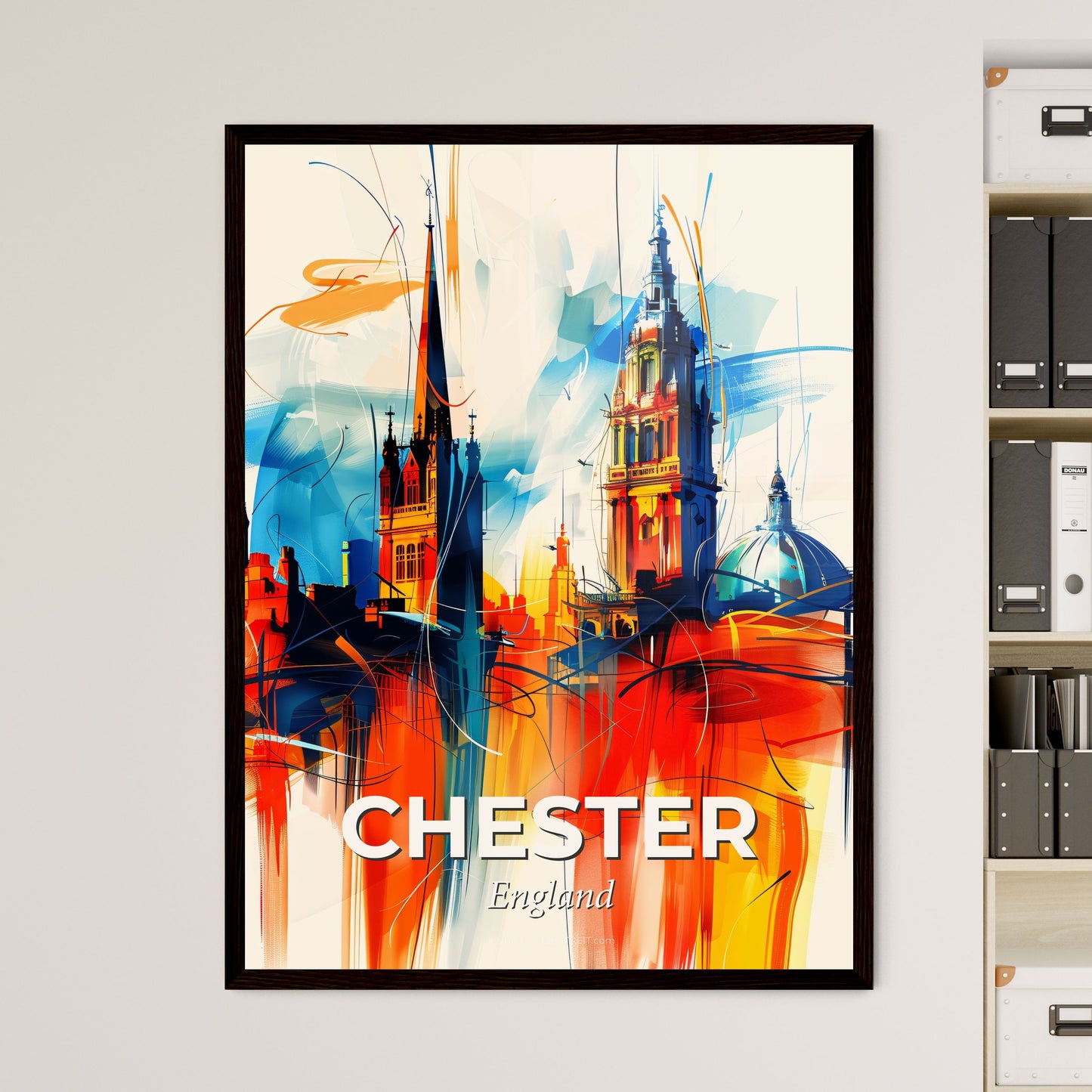 Vibrant Chester, England - A Painting Of A City