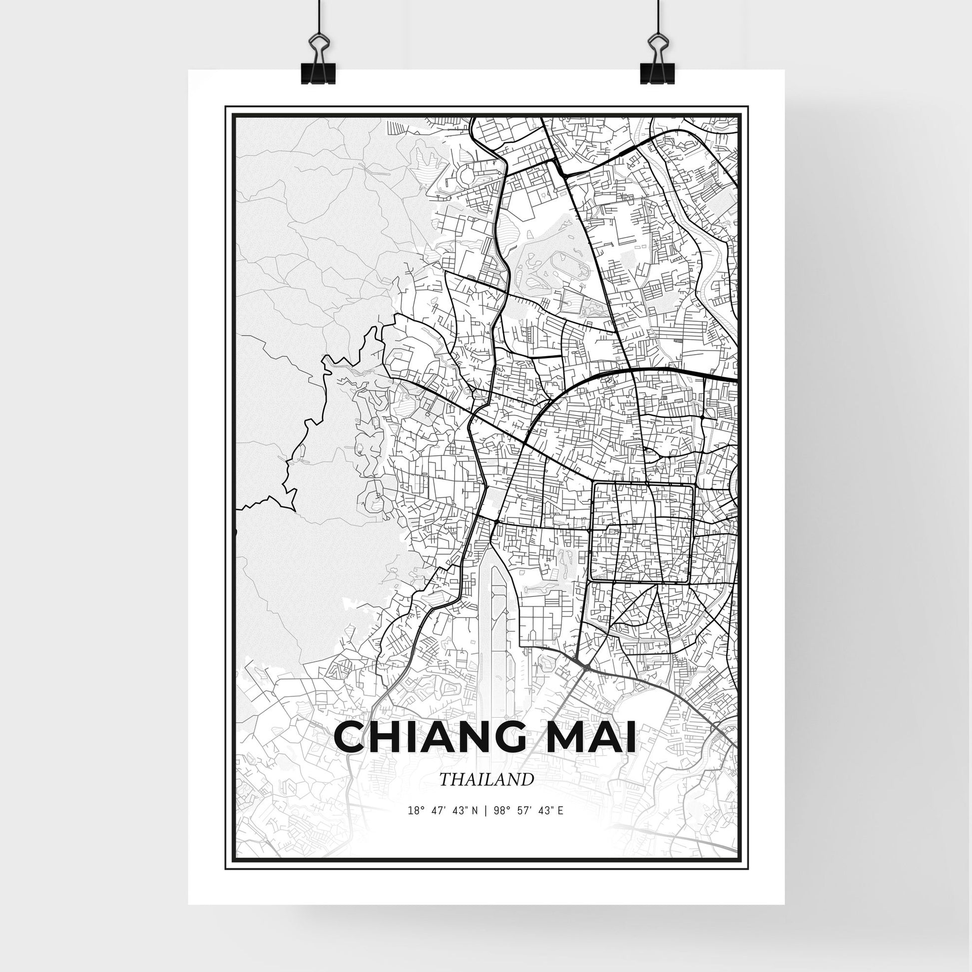 Chiang Mai Thailand - Premium City Map Poster