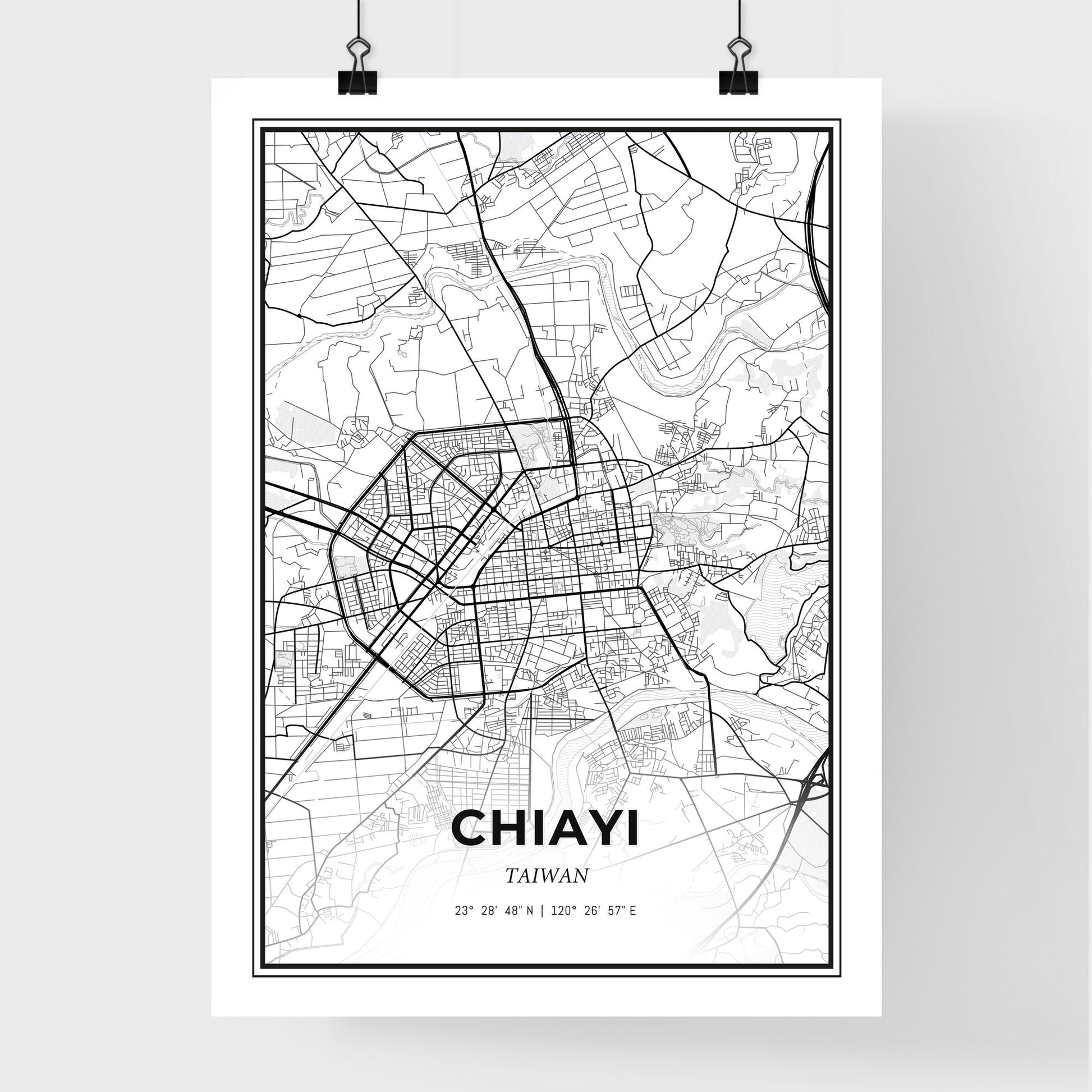 Chiayi Taiwan - Premium City Map Poster