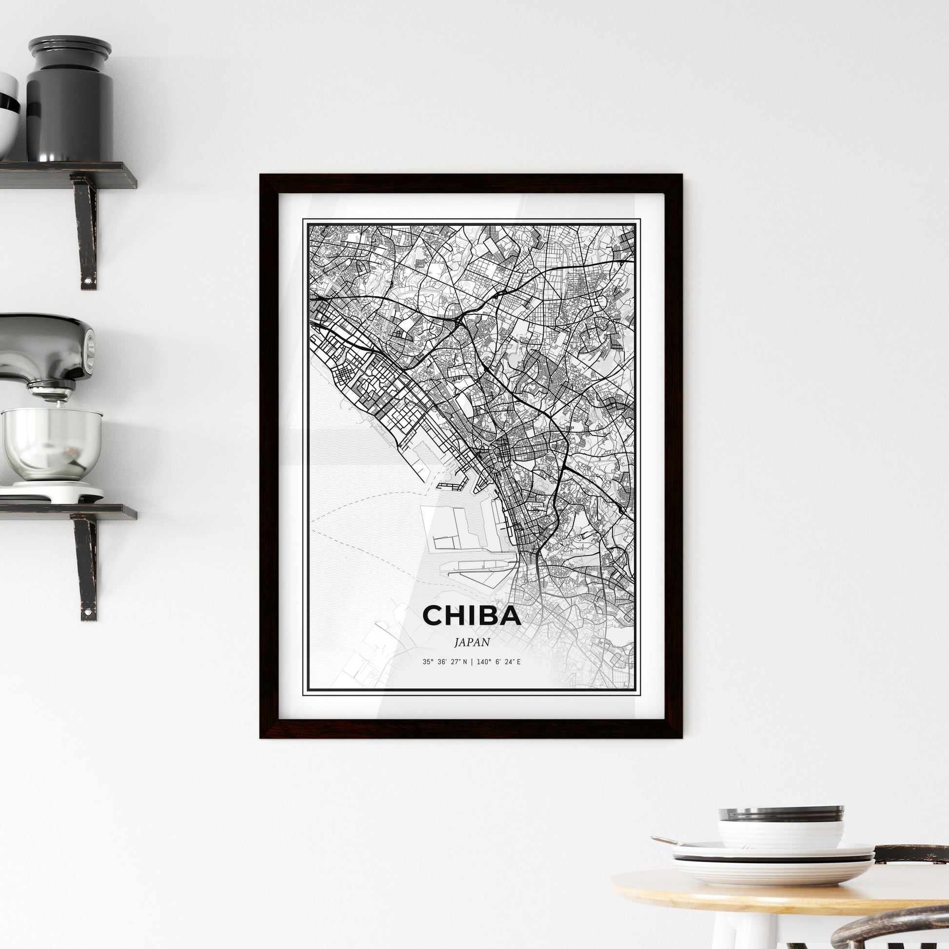 Chiba Japan - Minimal City Map