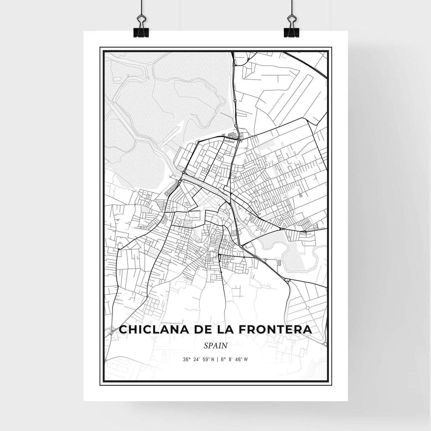 Chiclana de la Frontera Spain - Premium City Map Poster