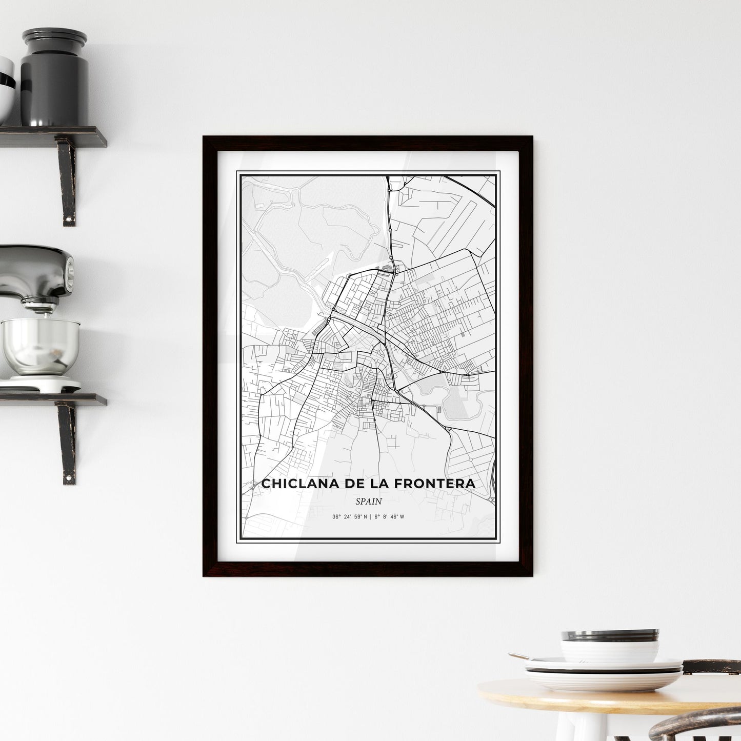 Chiclana de la Frontera Spain - Minimal City Map