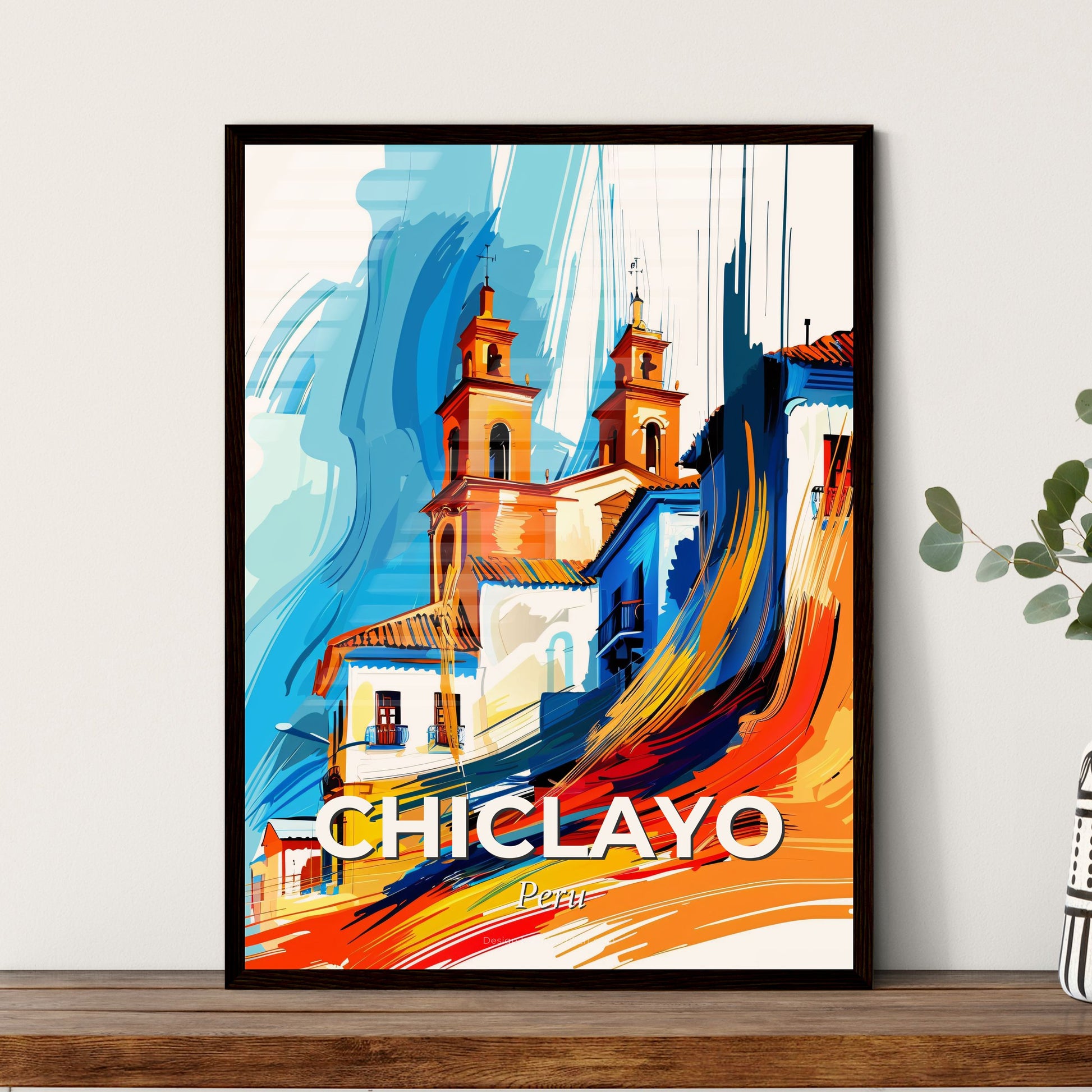 Vibrant Chiclayo, Peru - A Painting Of A Building