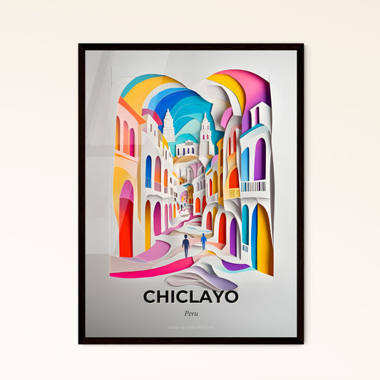 Vivid Chiclayo, Peru - a colorful city scene with a man walking down the street