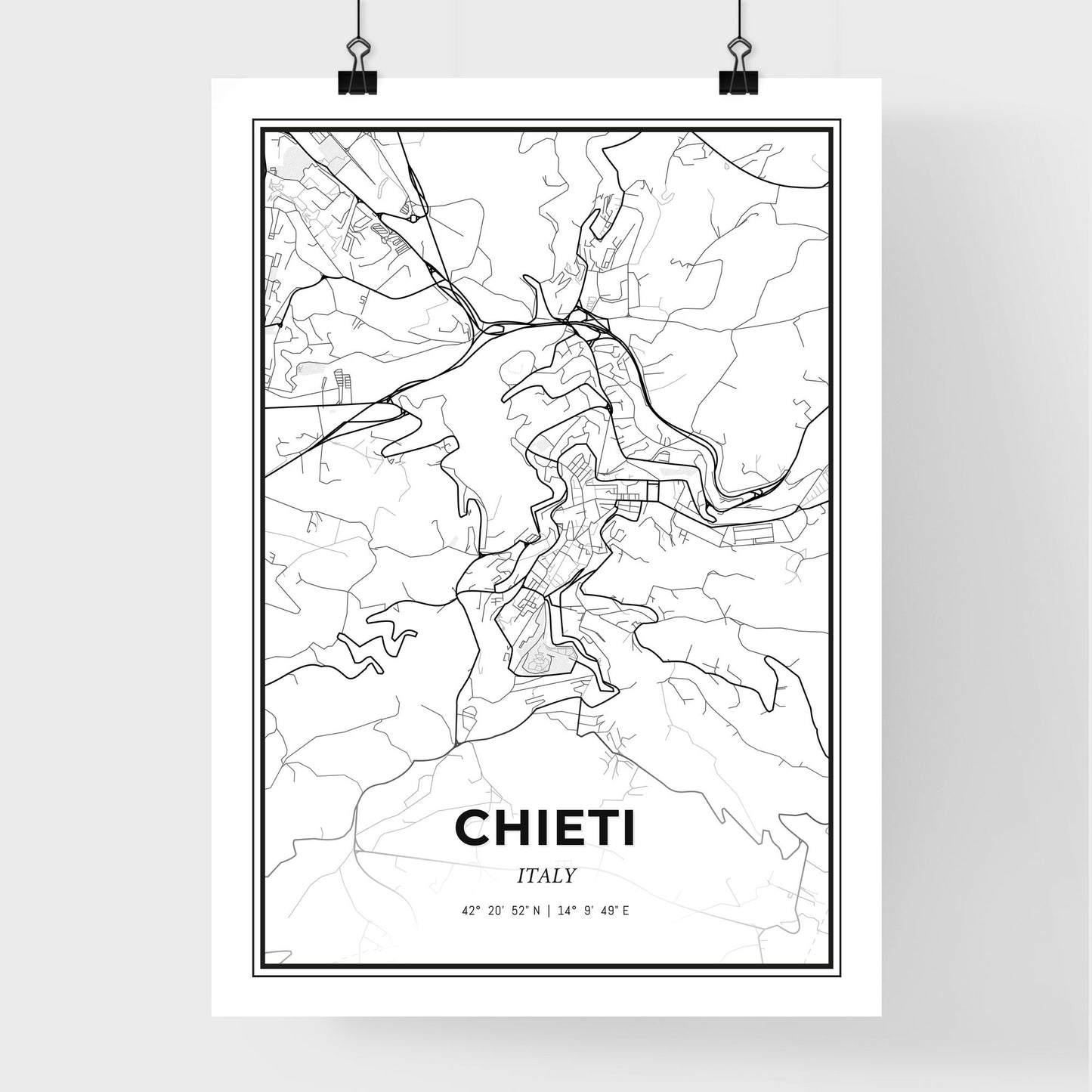 Chieti Italy - Premium City Map Poster