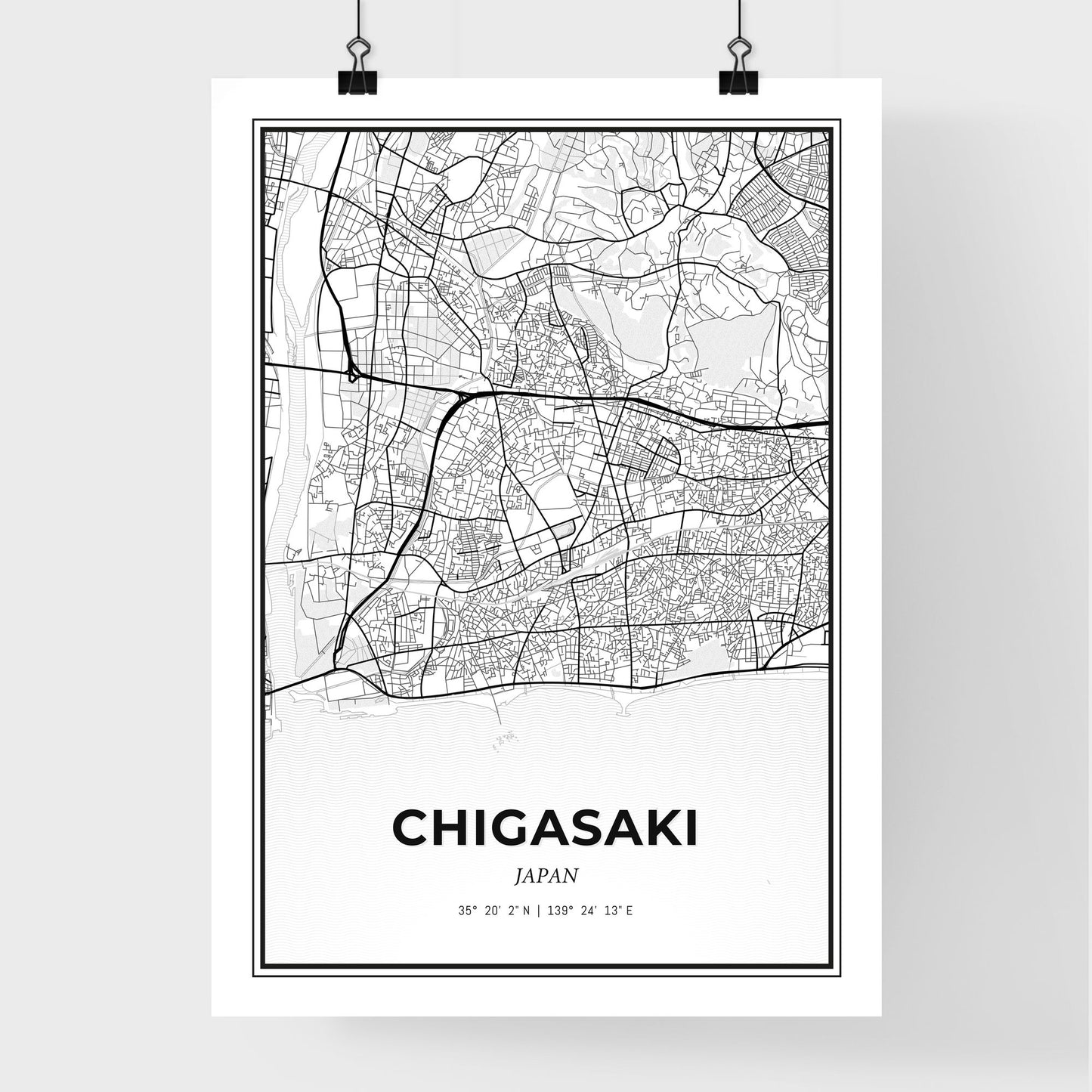 Chigasaki Japan - Premium City Map Poster