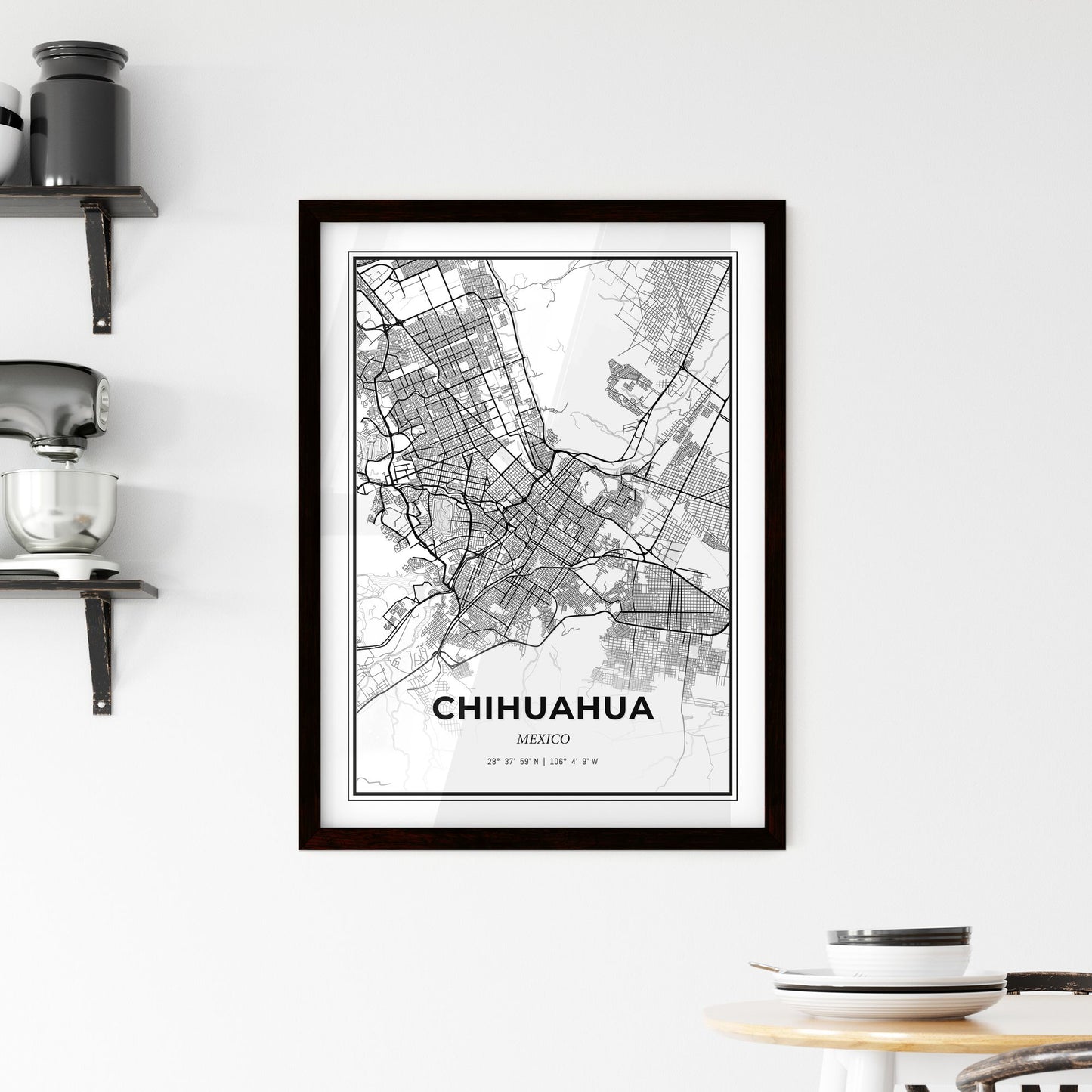 Chihuahua Mexico - Minimal City Map